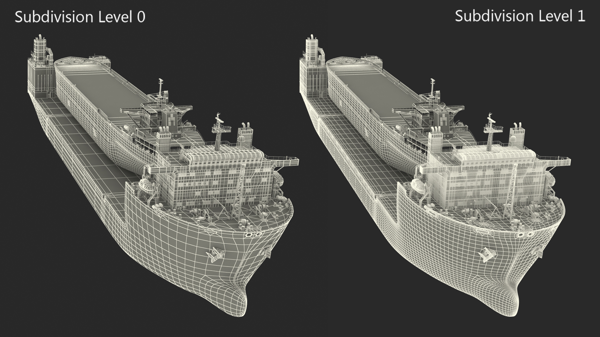 3D model Blue Marlin Ferrying Cargo Tanker Rigged