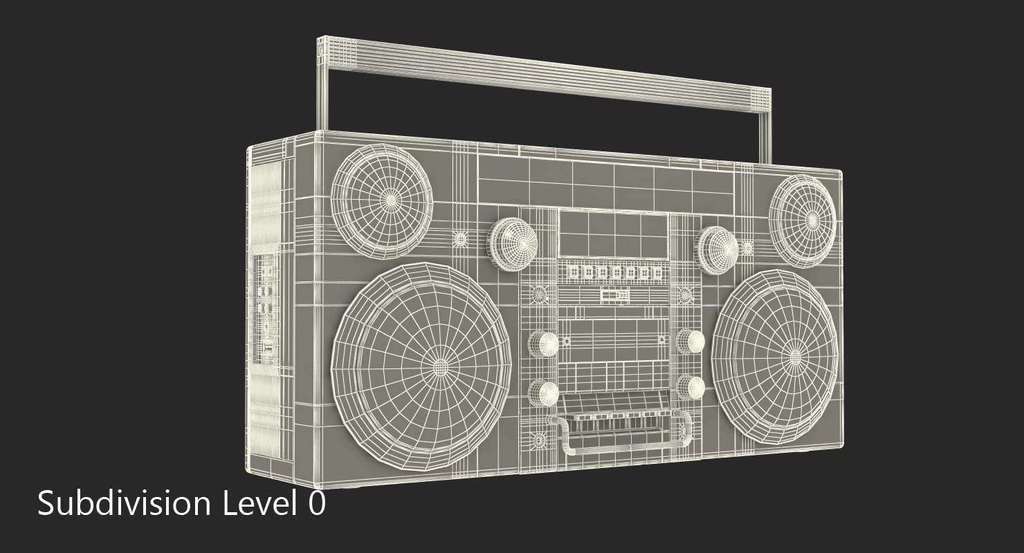 3D model Portable Cassette Boombox