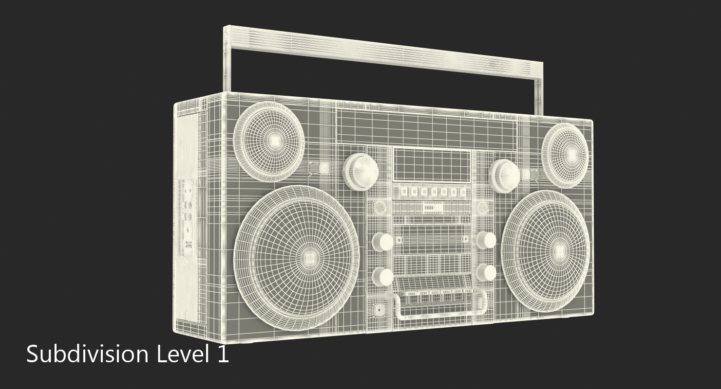 3D model Portable Cassette Boombox