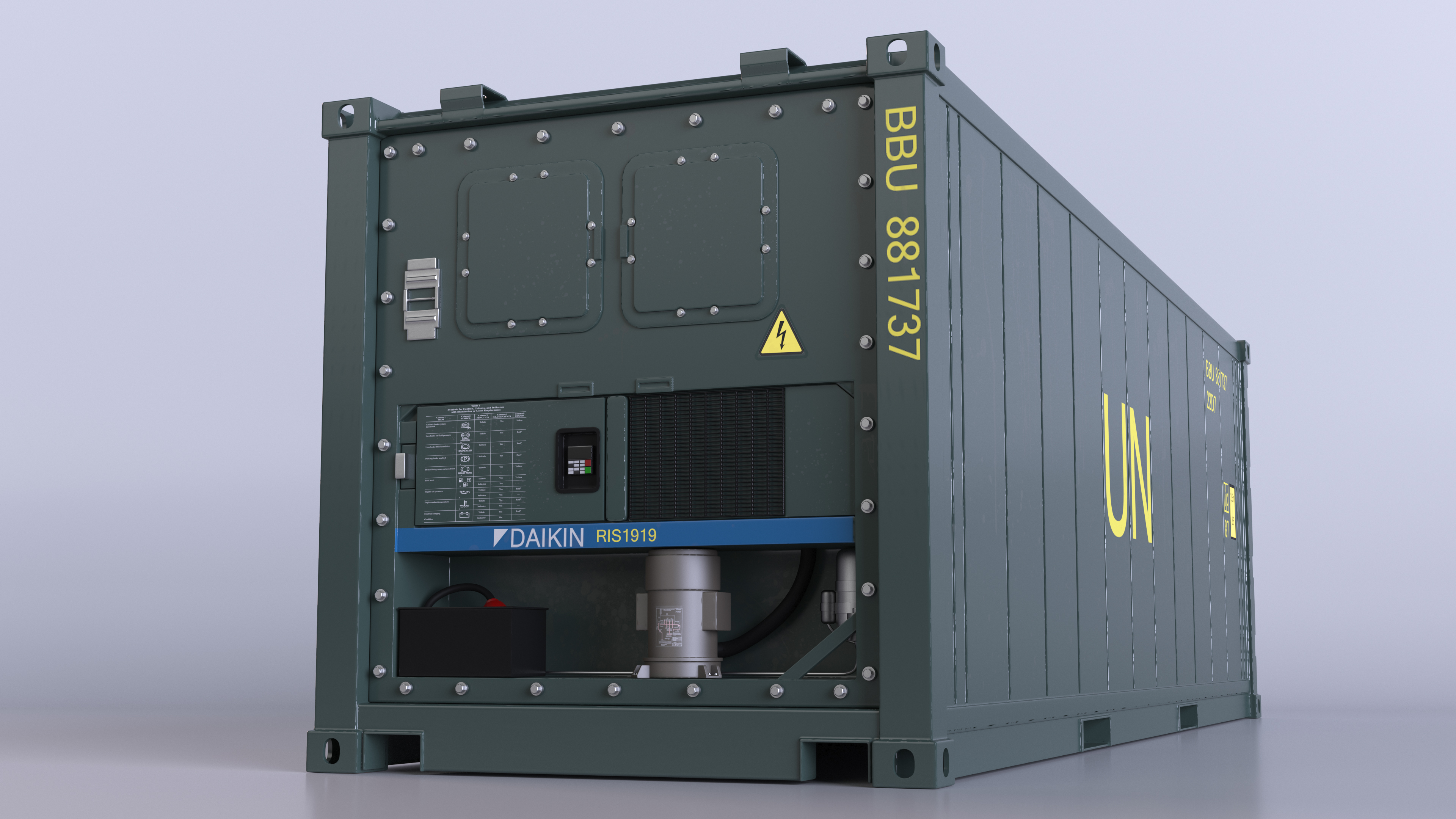 United Nations Refrigerated Container 3D