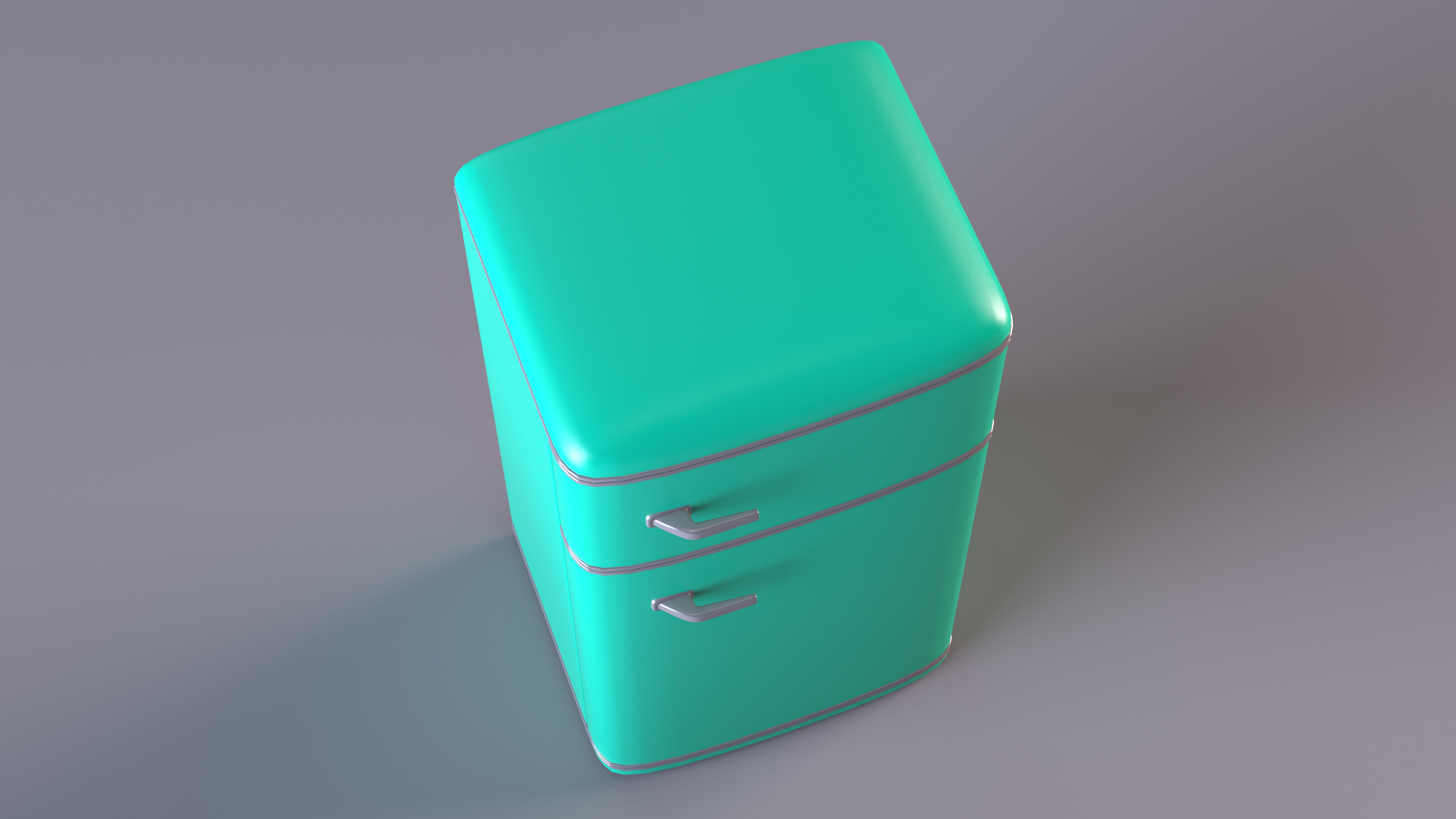 Retro Original Green Fridge 3D