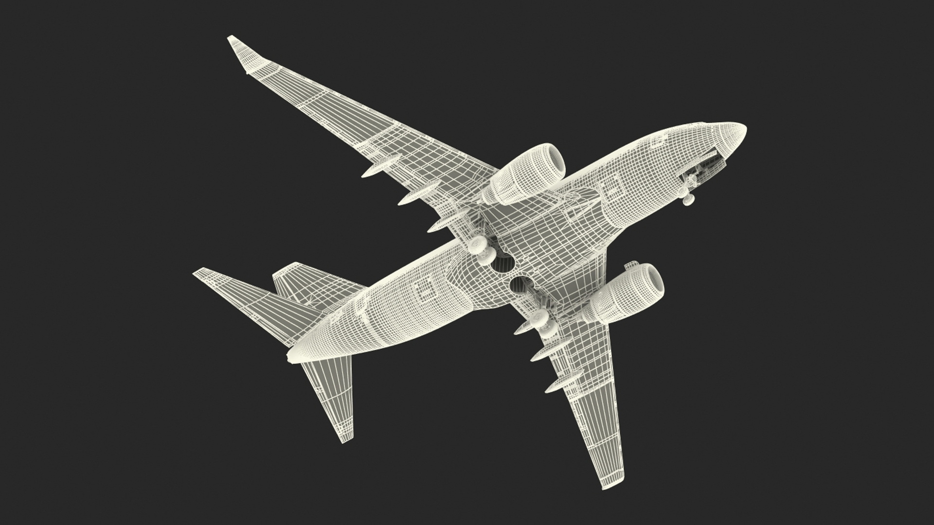 3D American Airlines Boeing 737-600 with Interior Rigged model