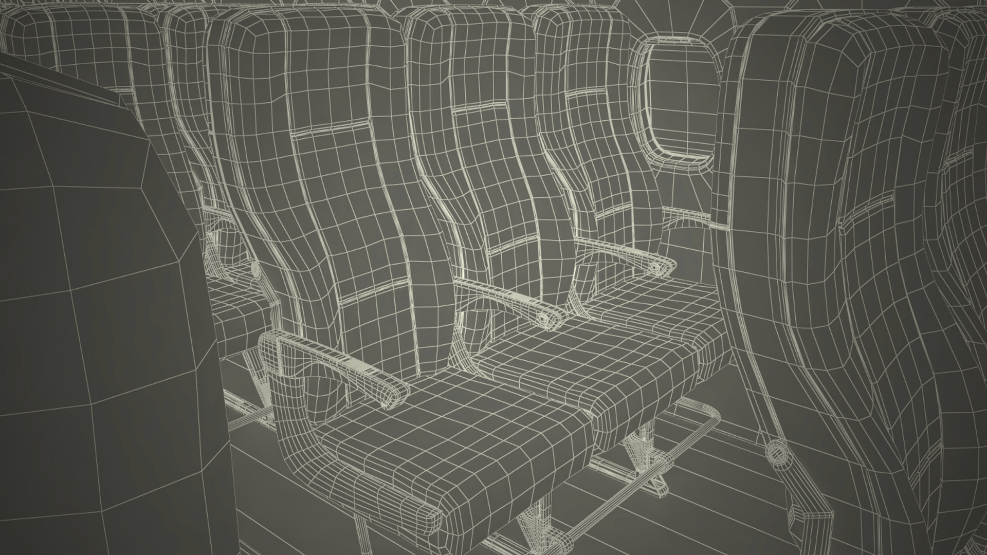 3D American Airlines Boeing 737-600 with Interior Rigged model