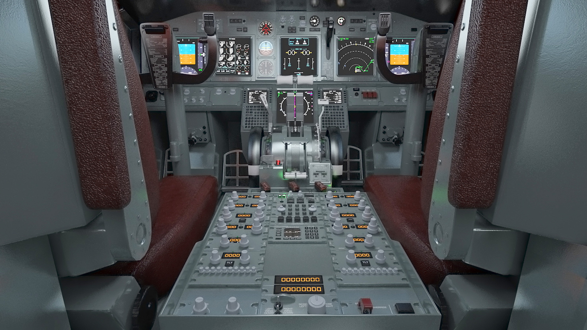 3D American Airlines Boeing 737-600 with Interior Rigged model