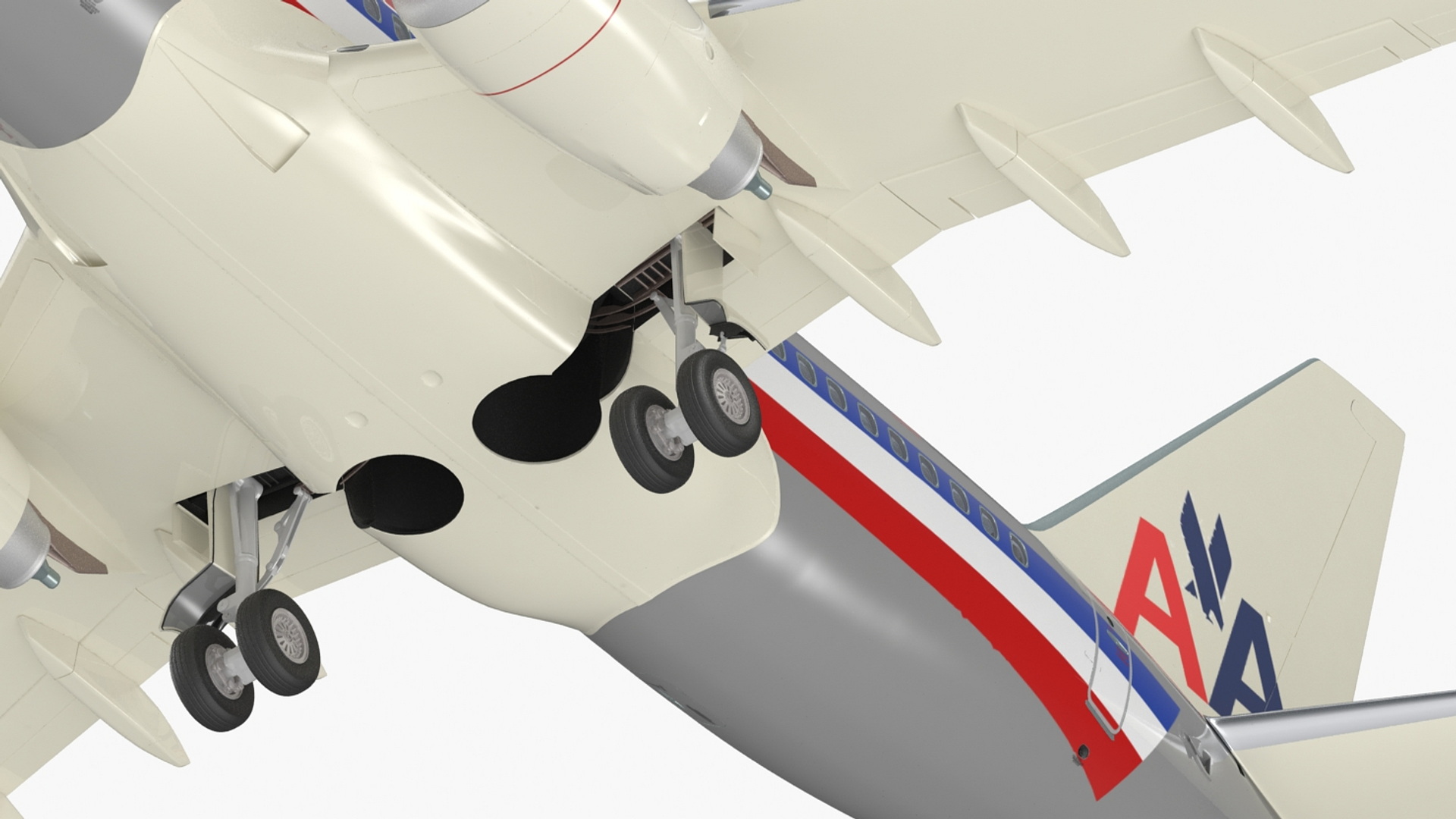 3D American Airlines Boeing 737-600 with Interior Rigged model