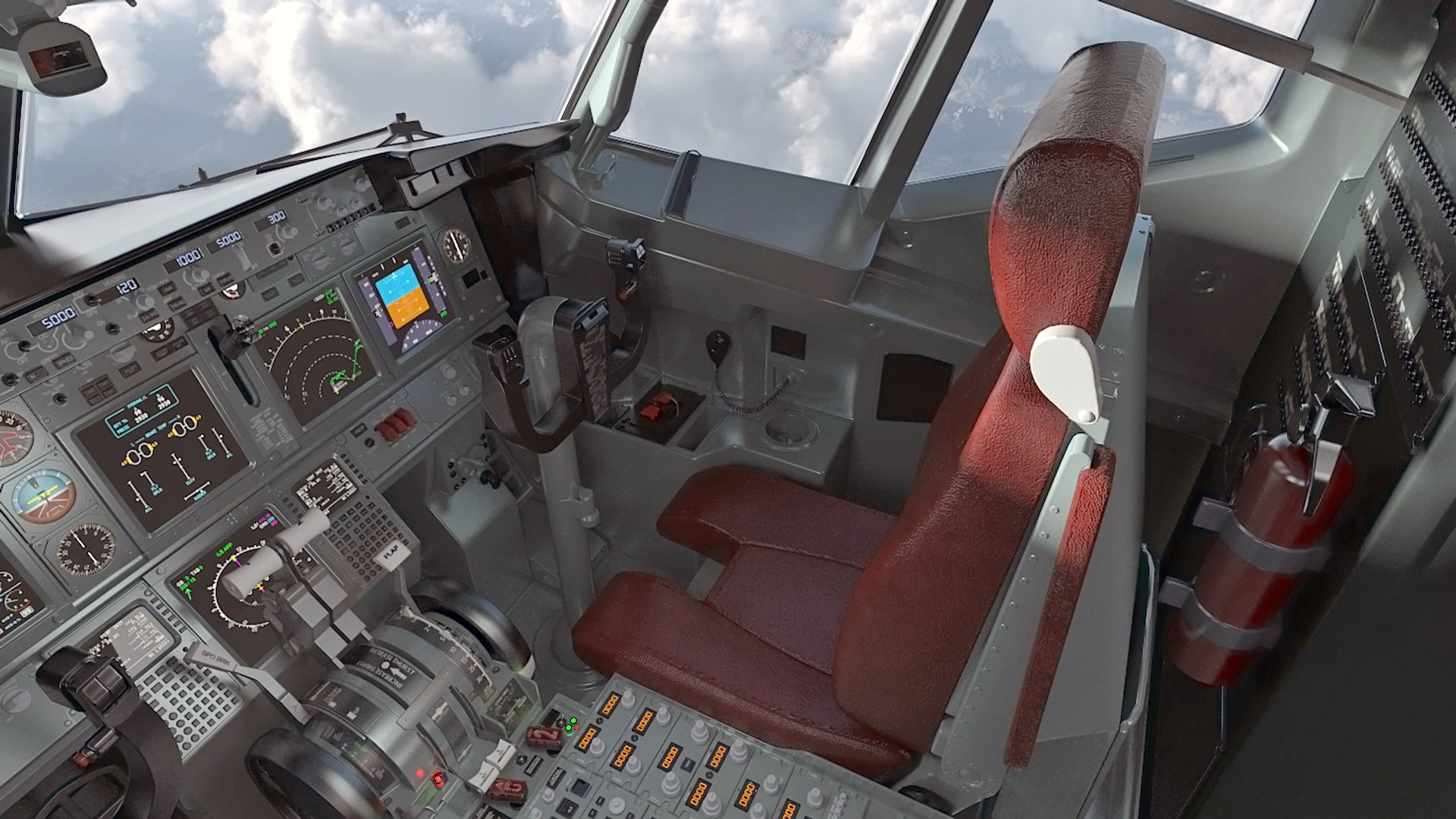 3D American Airlines Boeing 737-600 with Interior Rigged model