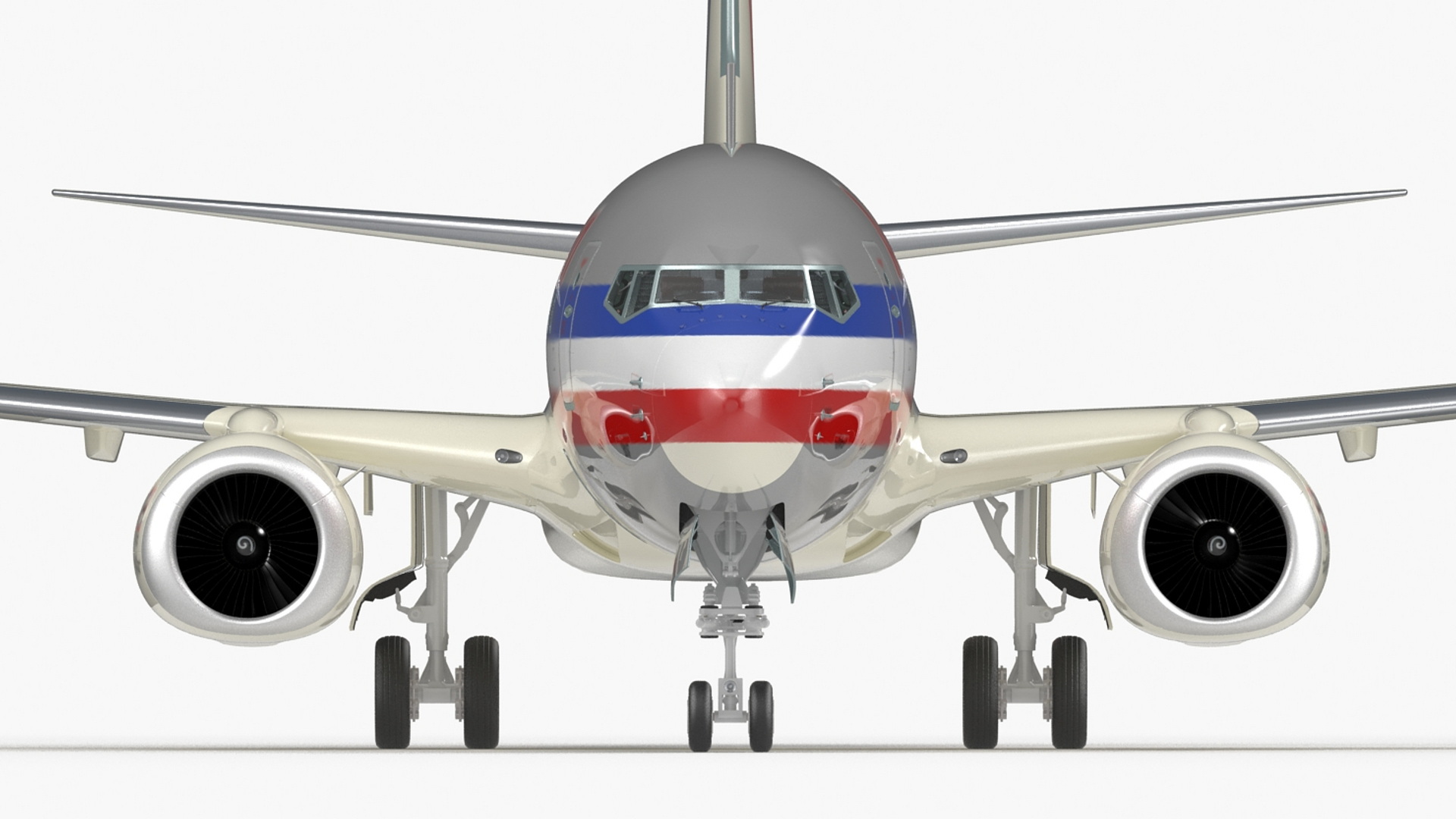 3D American Airlines Boeing 737-600 with Interior Rigged model