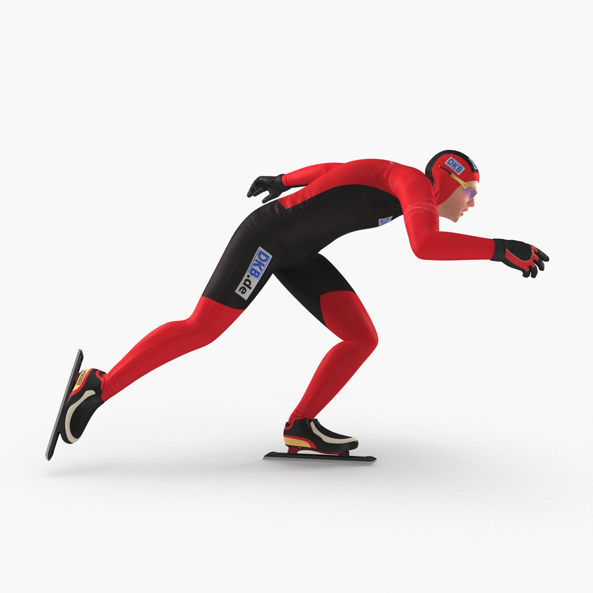 Speed Skater Pose 2 3D model