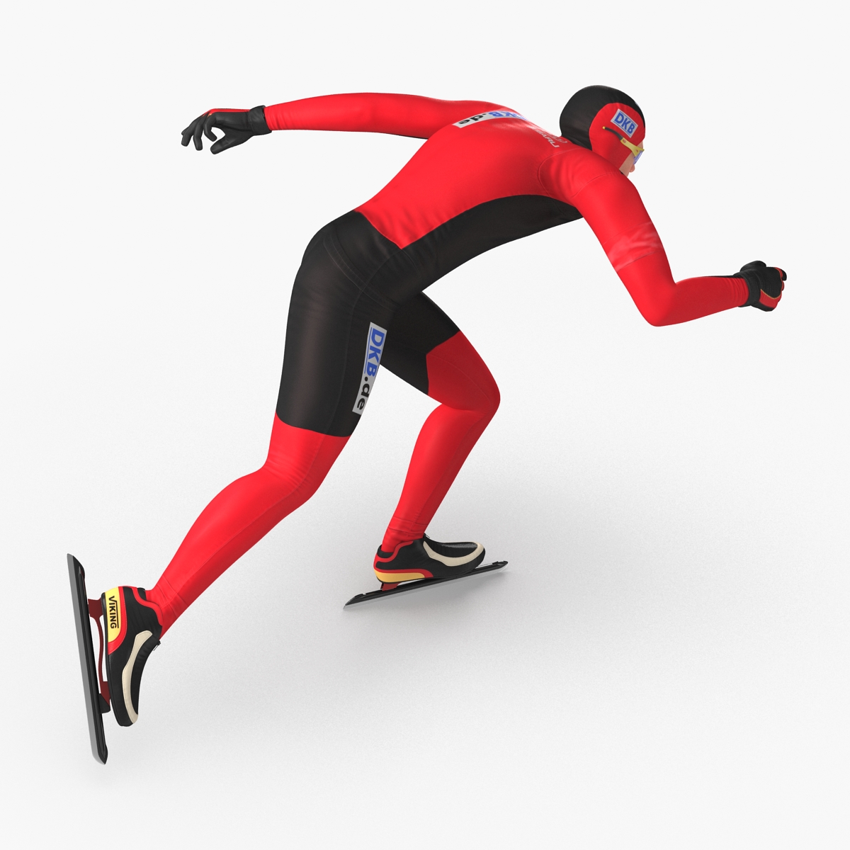 Speed Skater Pose 2 3D model