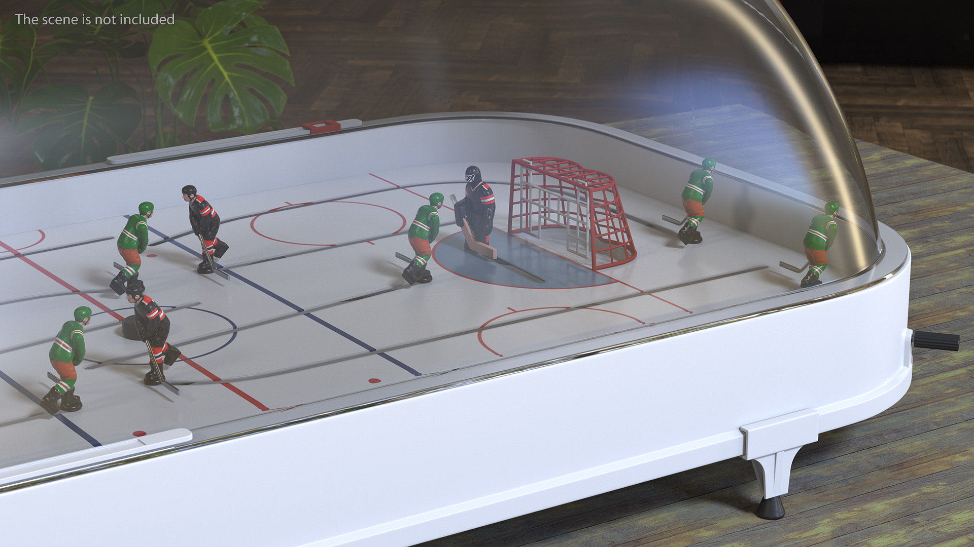 Table Hockey with Dome Rigged 3D model