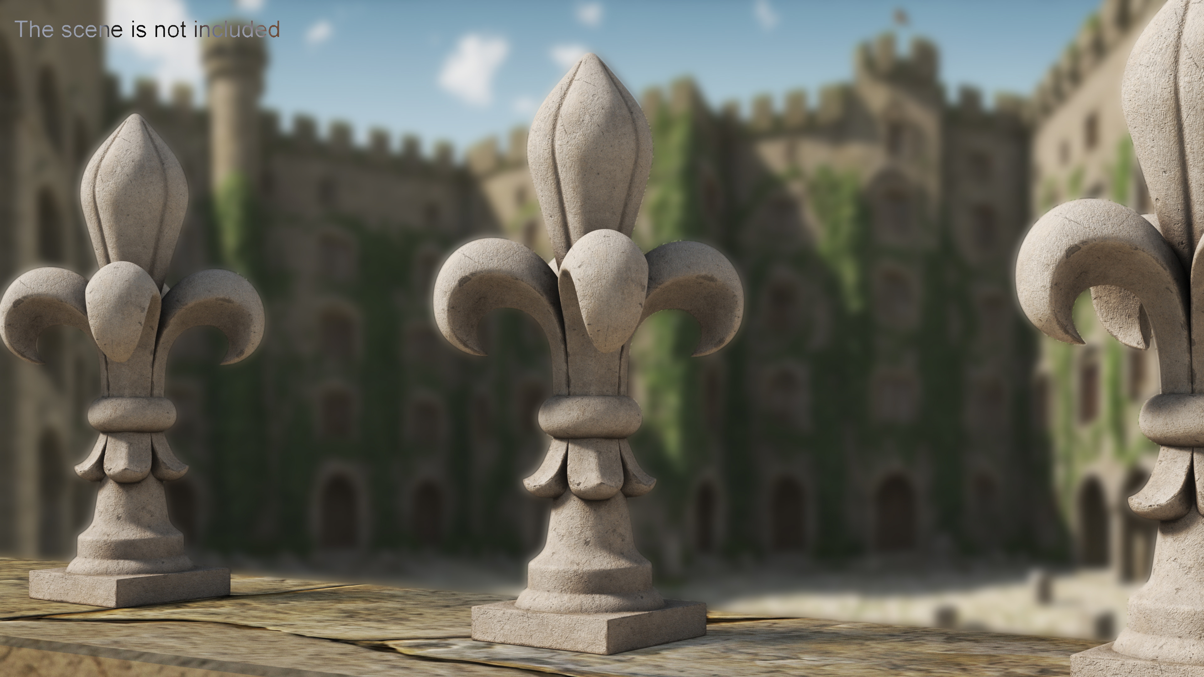 3D Fleur De Lis Finial Stone for 3D Print model