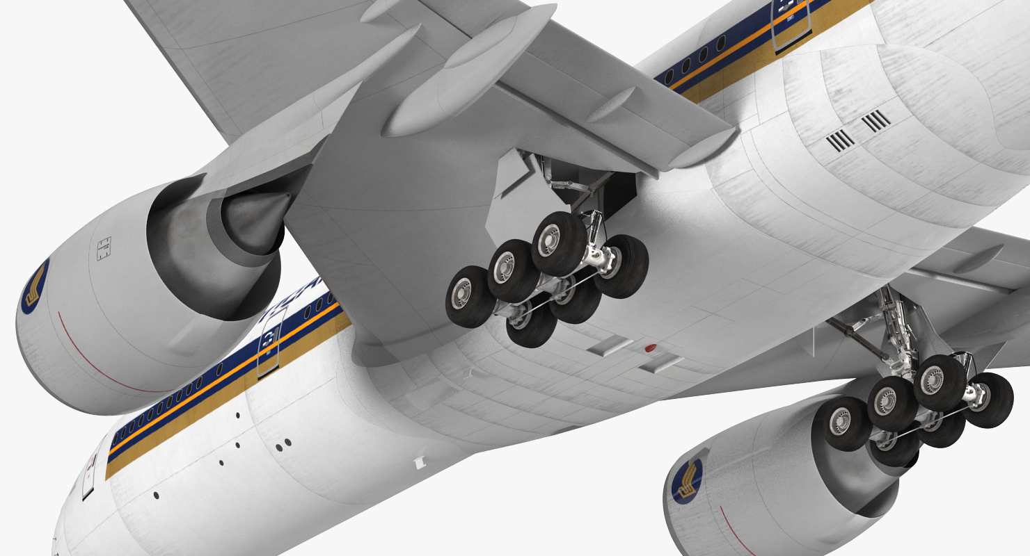 3D model Boeing 777 200LR Singapore Airlines