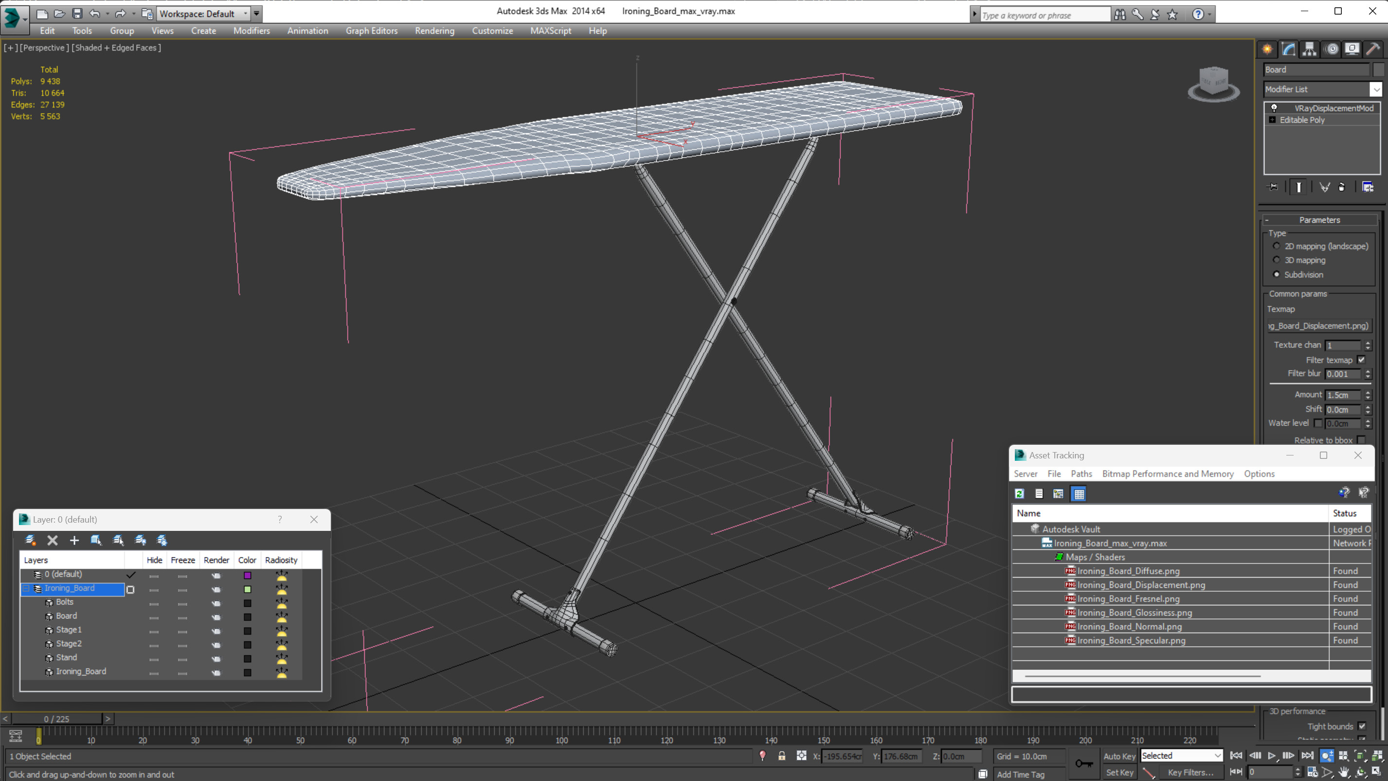 3D Ironing Board model