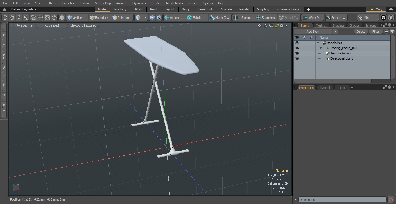 3D Ironing Board model