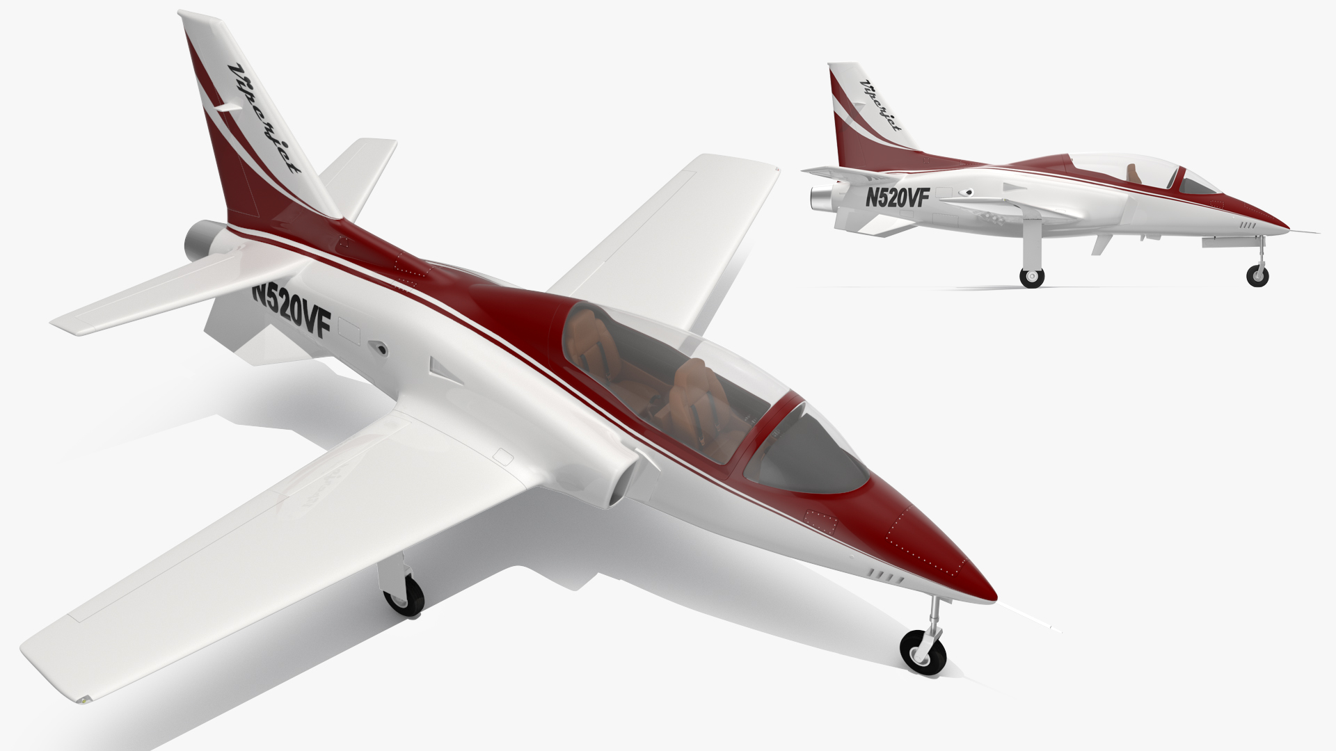 3D Private Jet Aircraft ViperJet Rigged