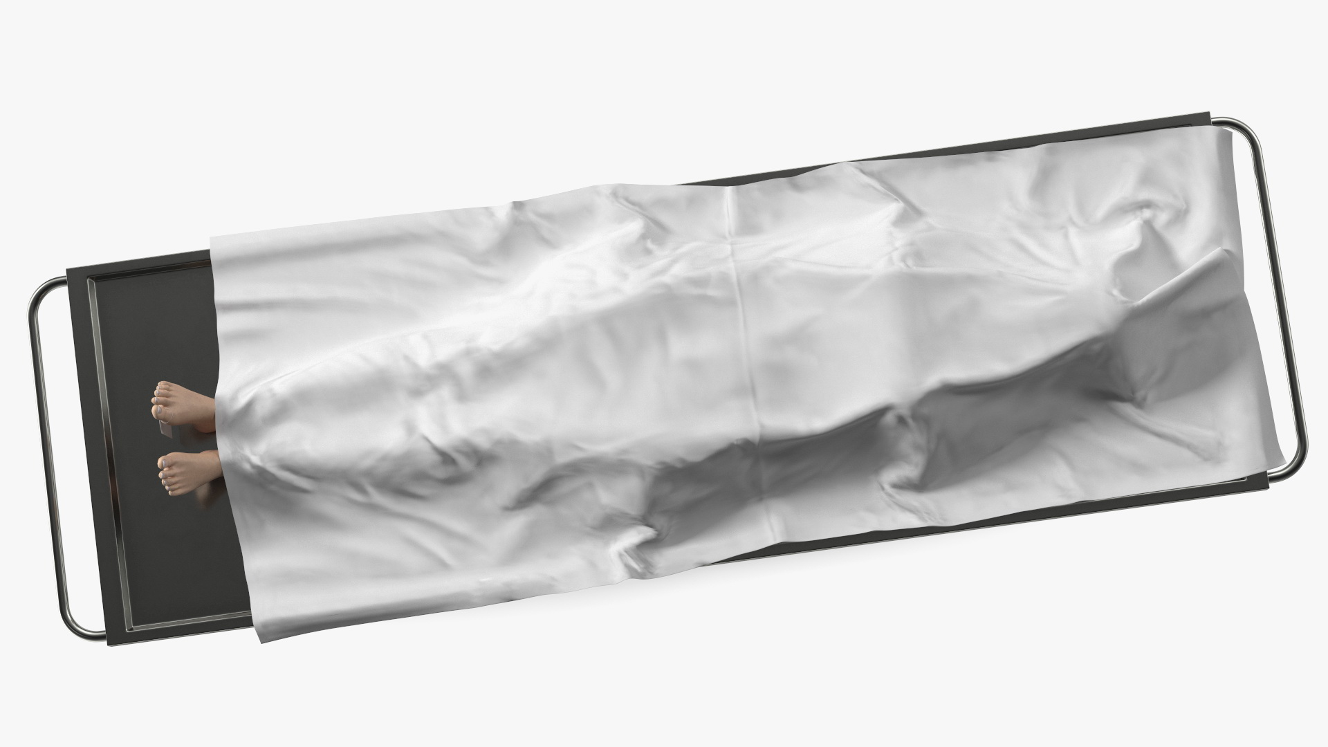 3D model Female Dead Body Covered with Cloth