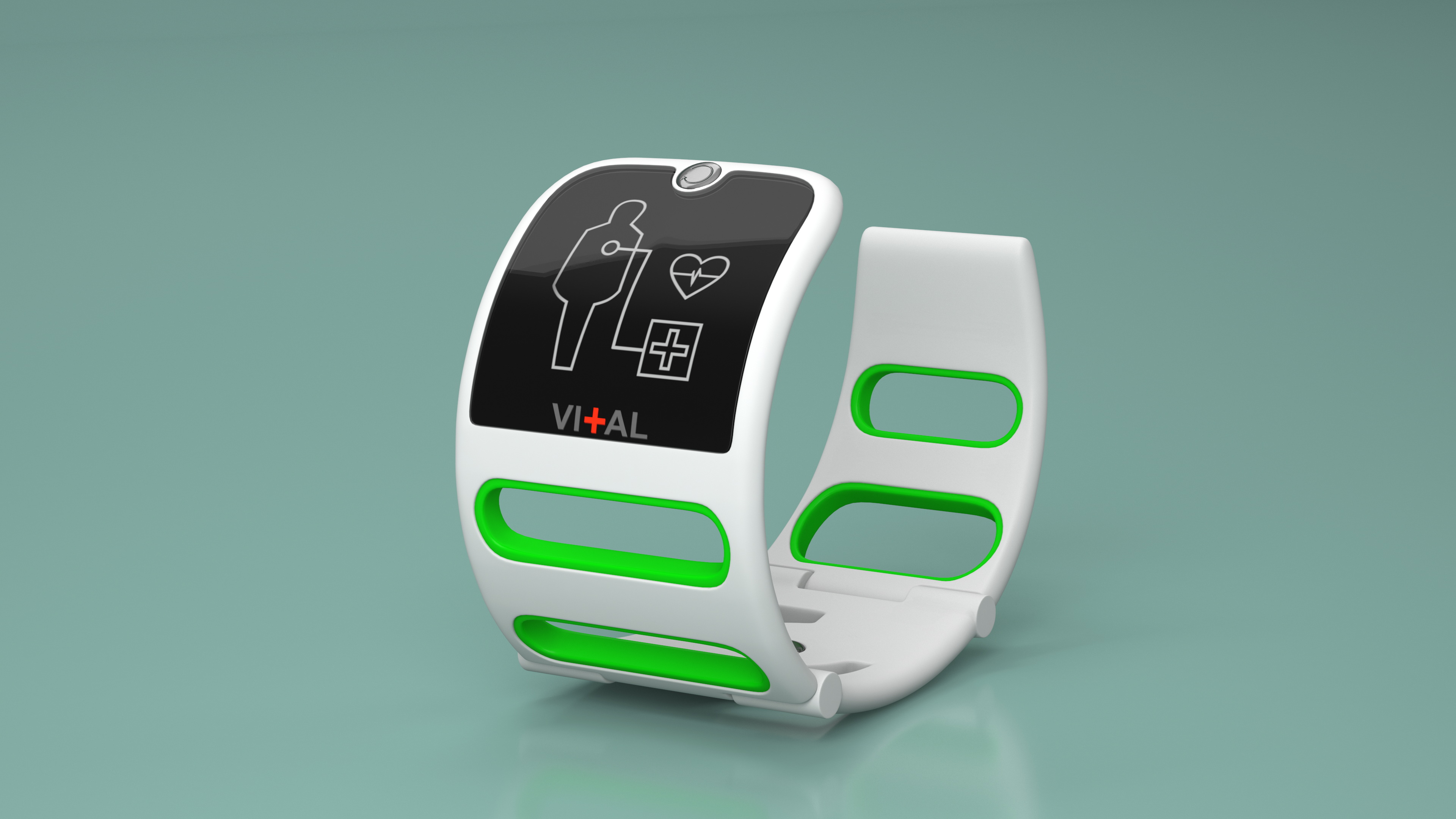 3D Medical Bracelet Vital Green model