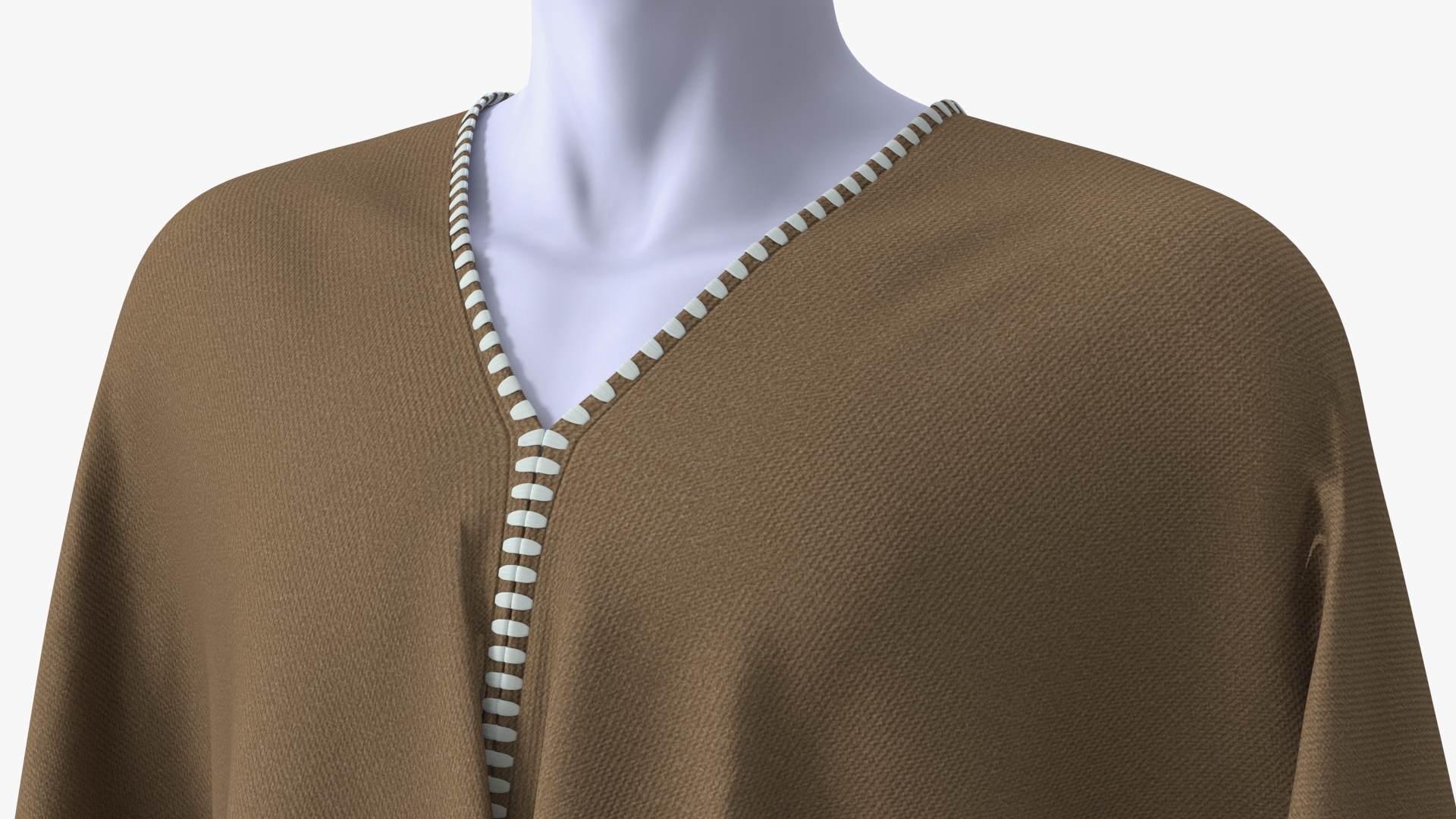 Decorated Poncho on Mannequin 3D model