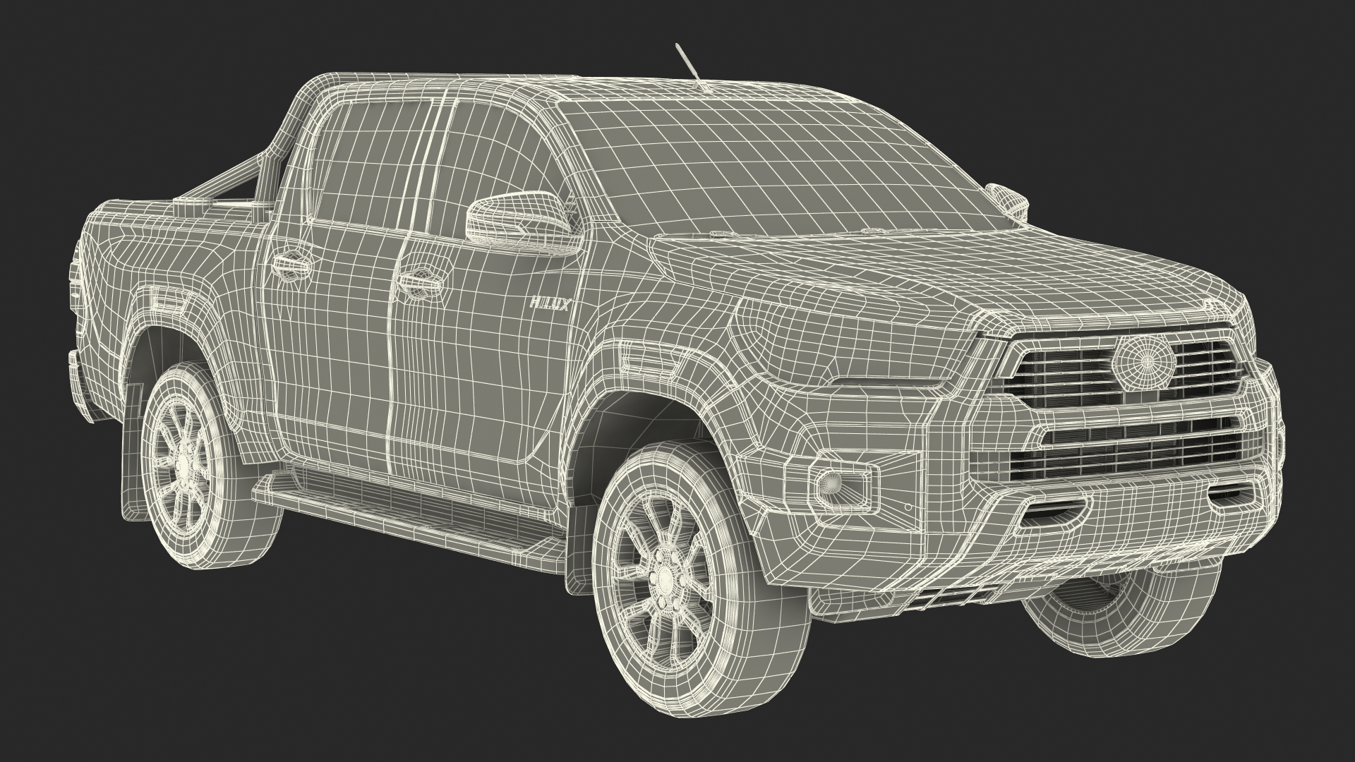 Toyota Hilux 2022 Rigged 3D model