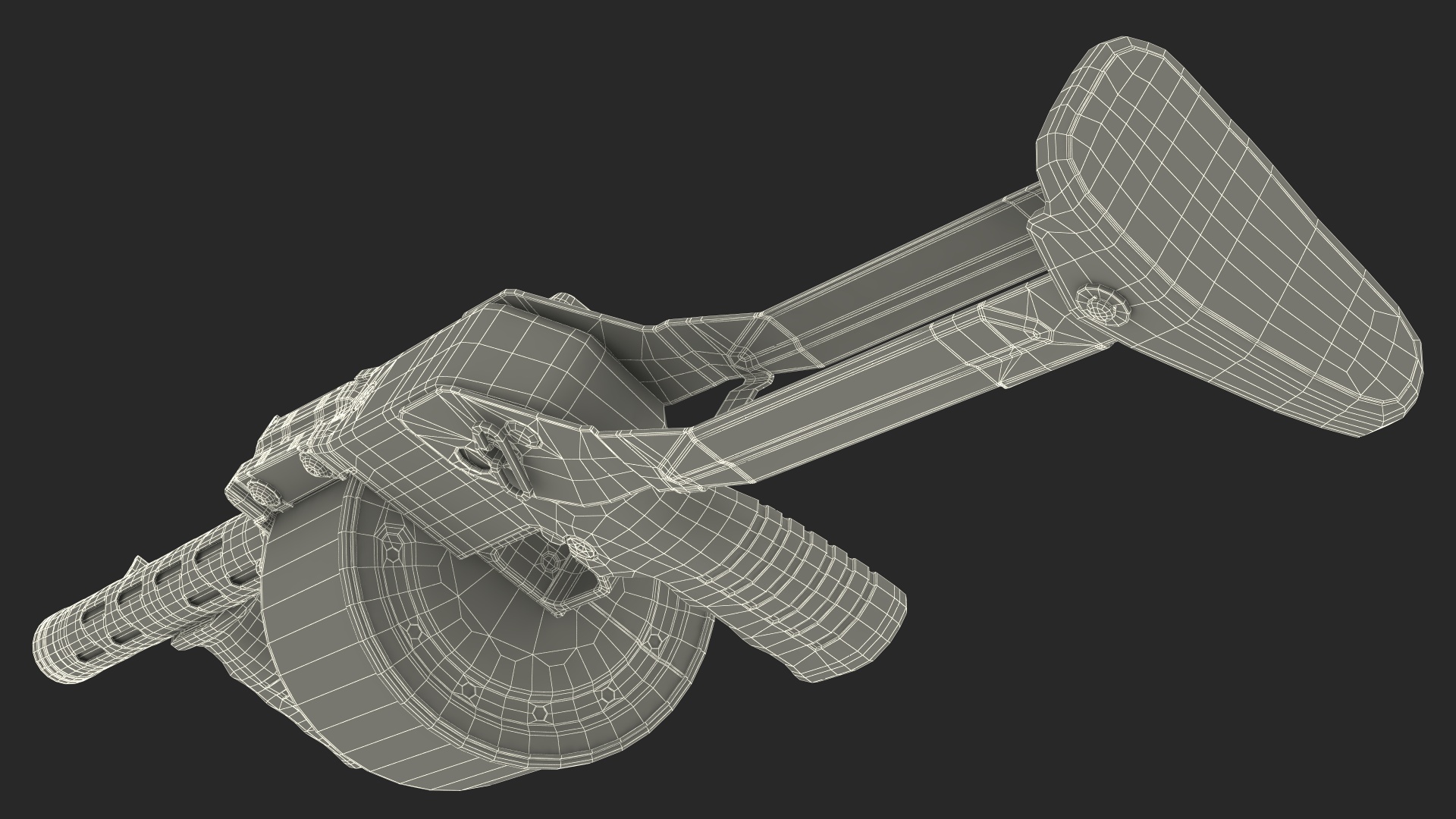 Shotgun Striker-12 Unfolded Buttstock 3D