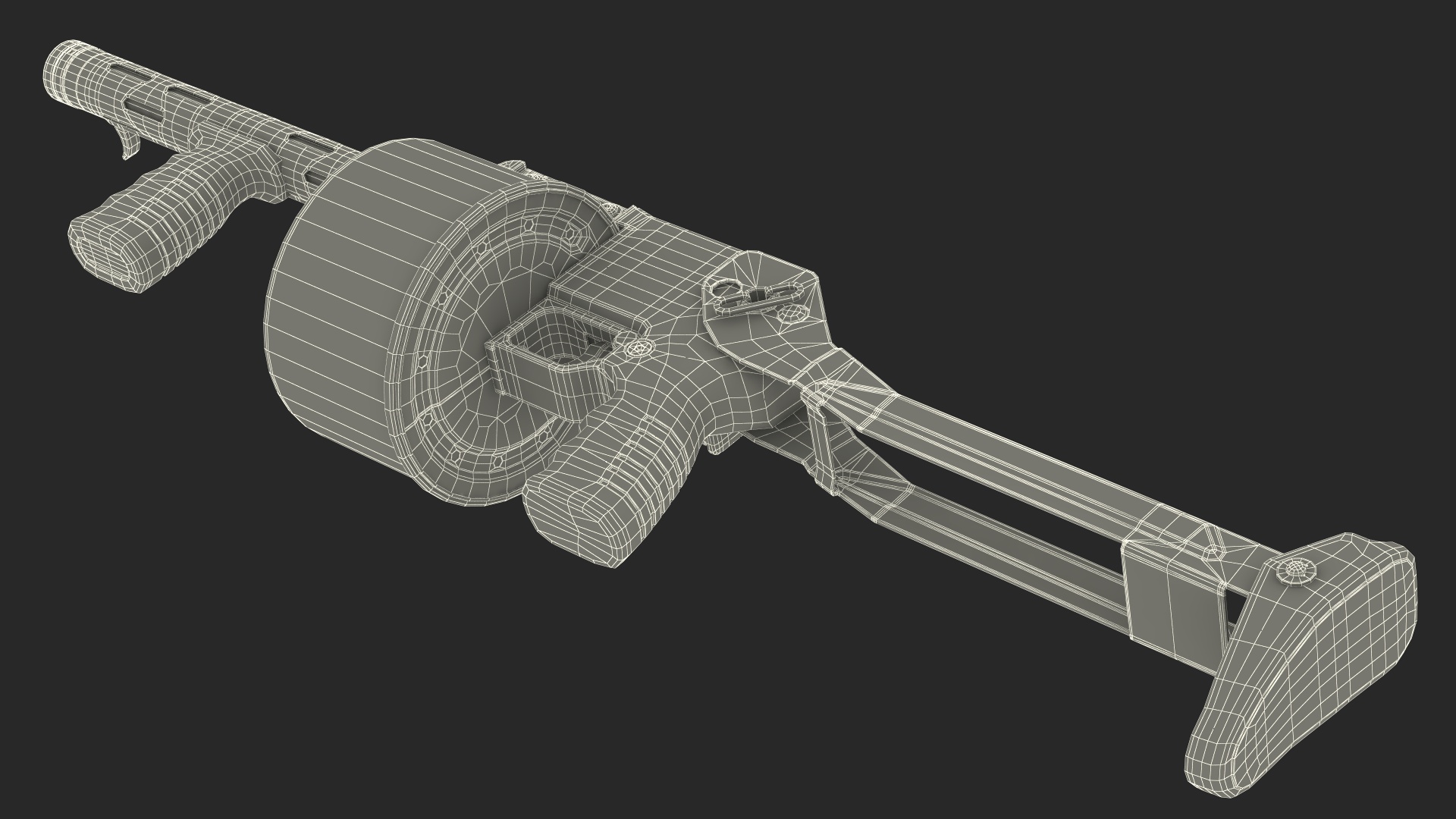 Shotgun Striker-12 Unfolded Buttstock 3D