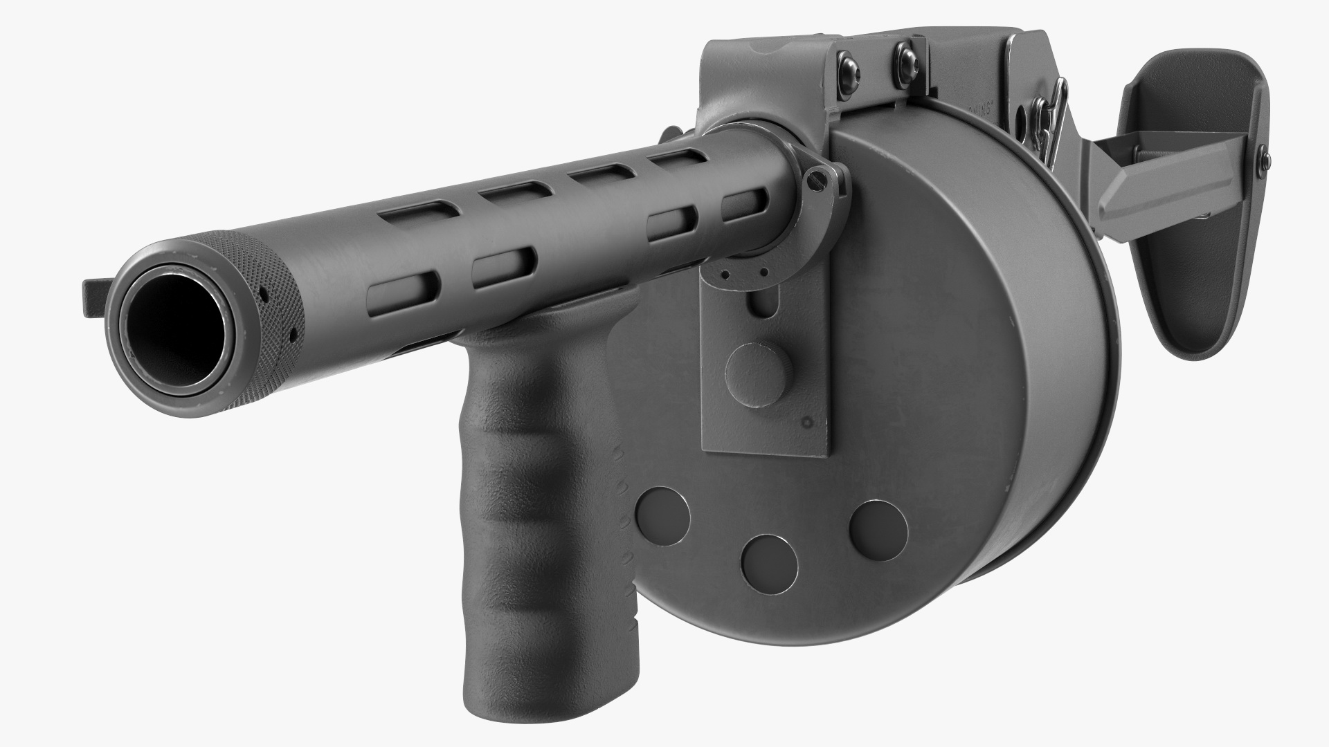 Shotgun Striker-12 Unfolded Buttstock 3D