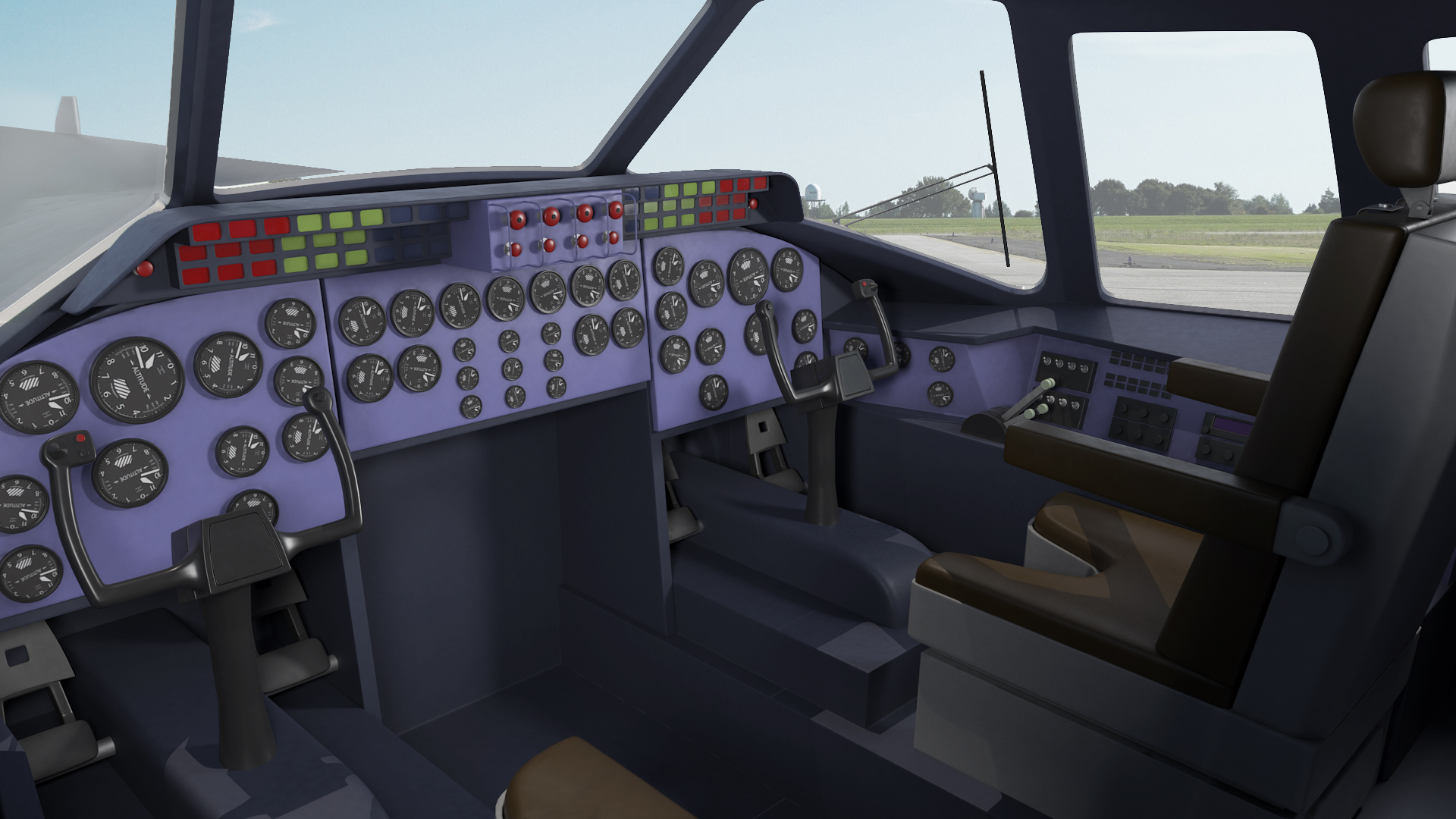 Strategic Missile Carrier Plane Simple Interior 3D