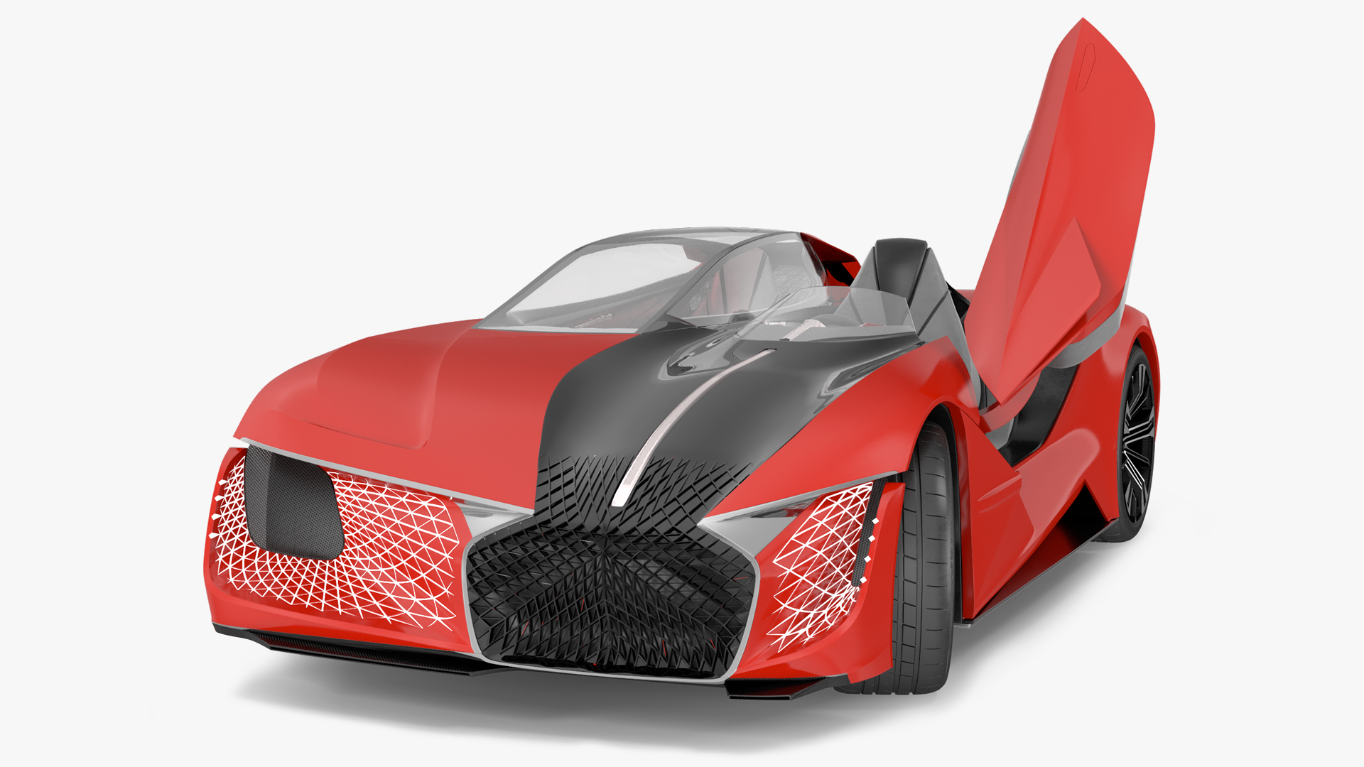 3D model Asymmetric Car Rigged for Cinema 4D