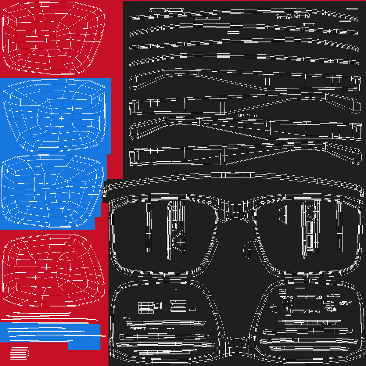 3D Glasses Anaglyph Passive Cyan and Magenta 3D model