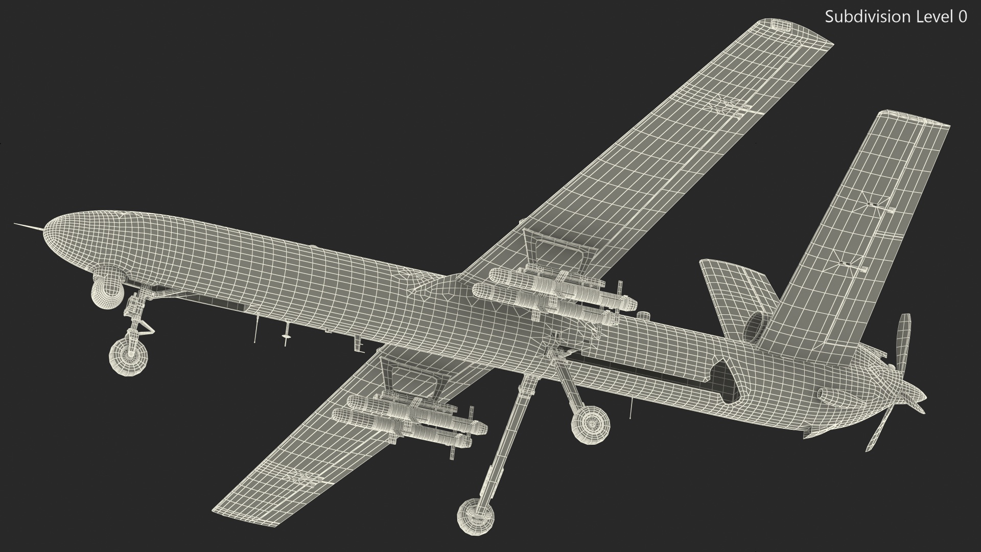 Unmanned Aerial Vehicle Shahed 129 Iran 3D model