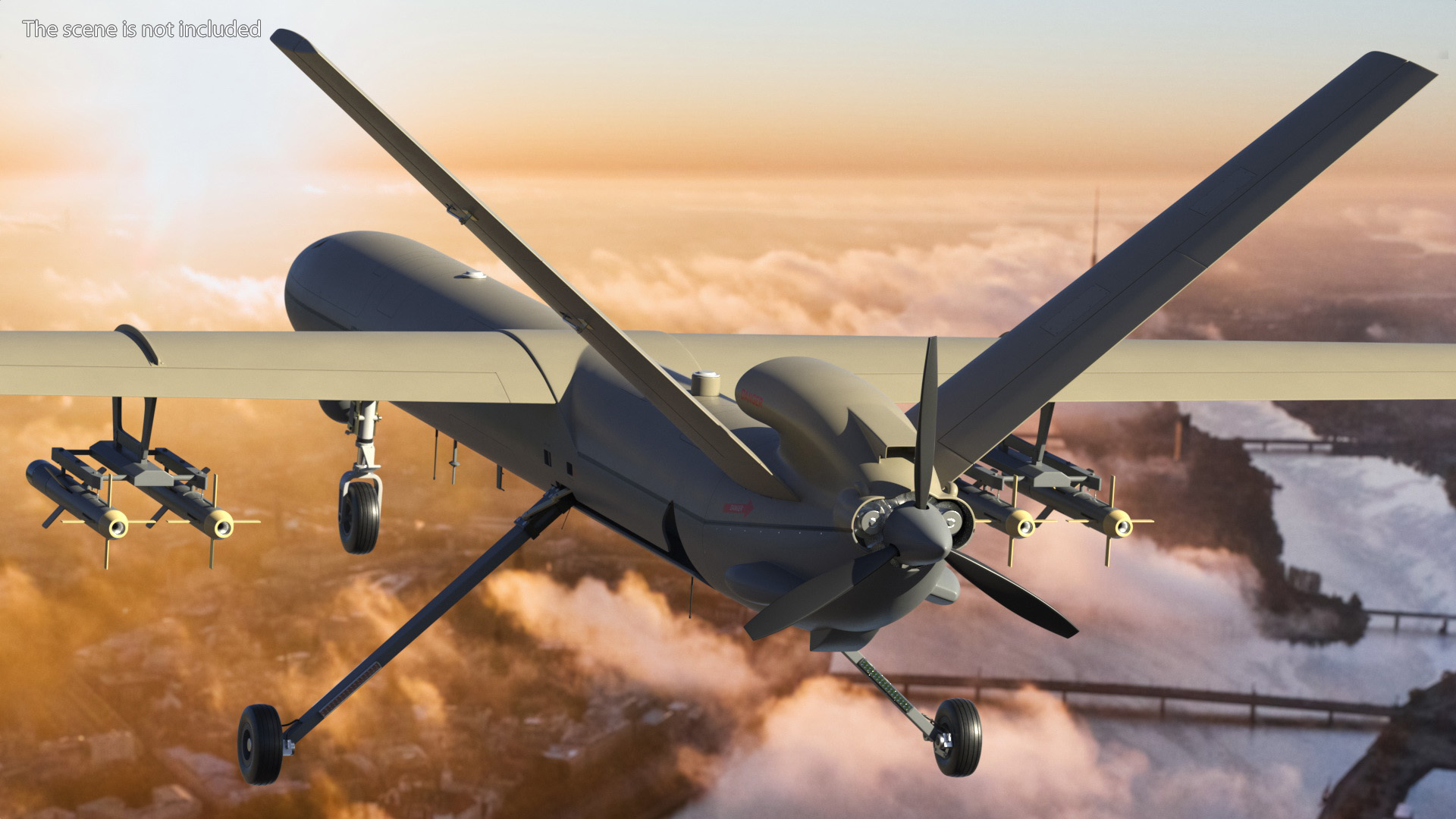 Unmanned Aerial Vehicle Shahed 129 Iran 3D model