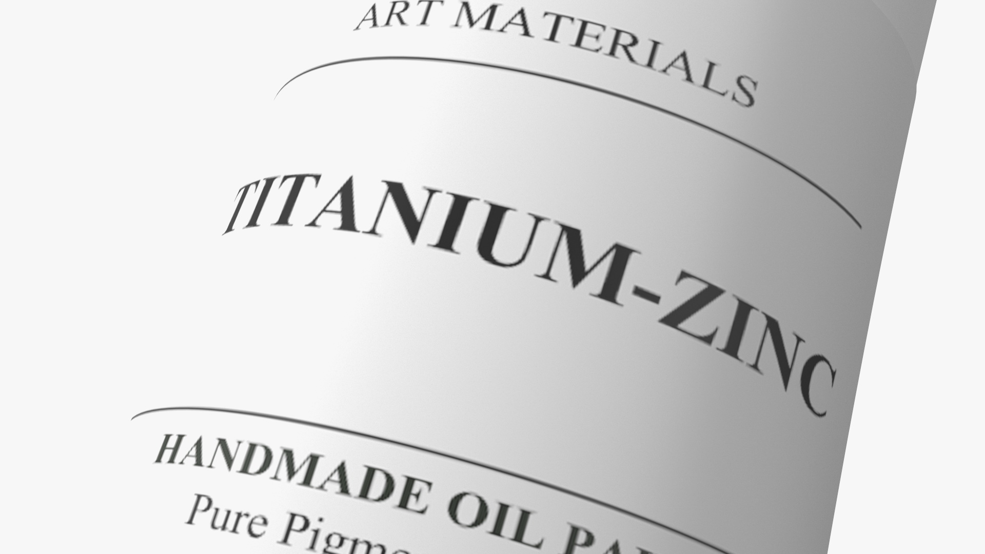 Titanium Zinc White Oil Paint Tube 3D model