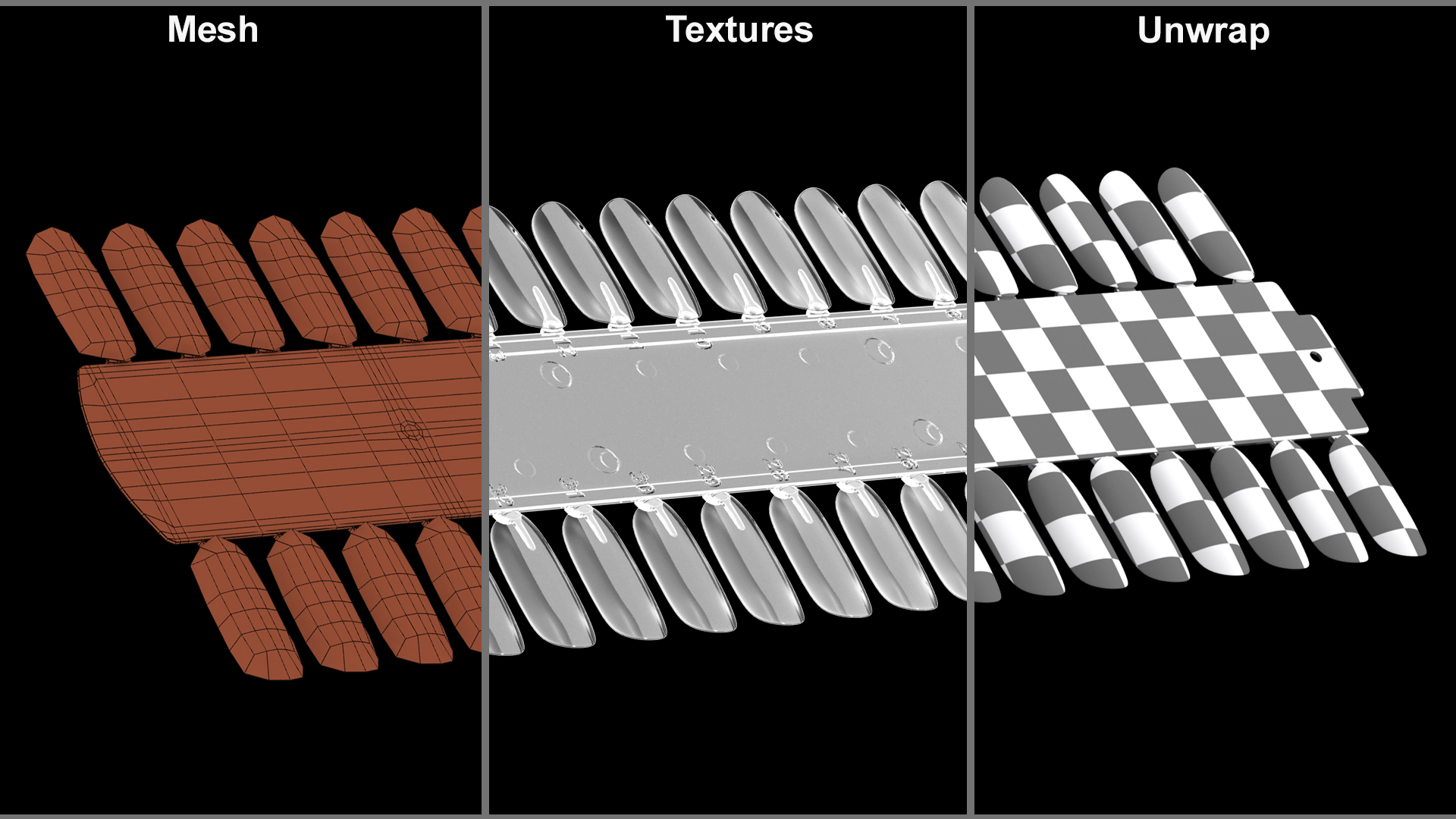 3D model Nail Tip Display Palette Board