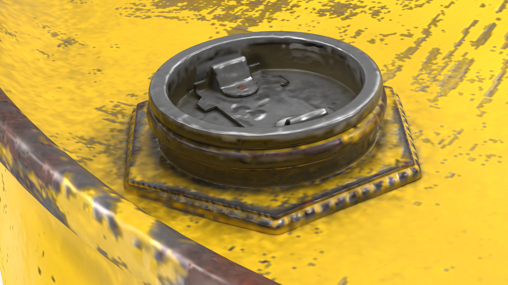 Damaged Radioactive Waste Barrel 3D