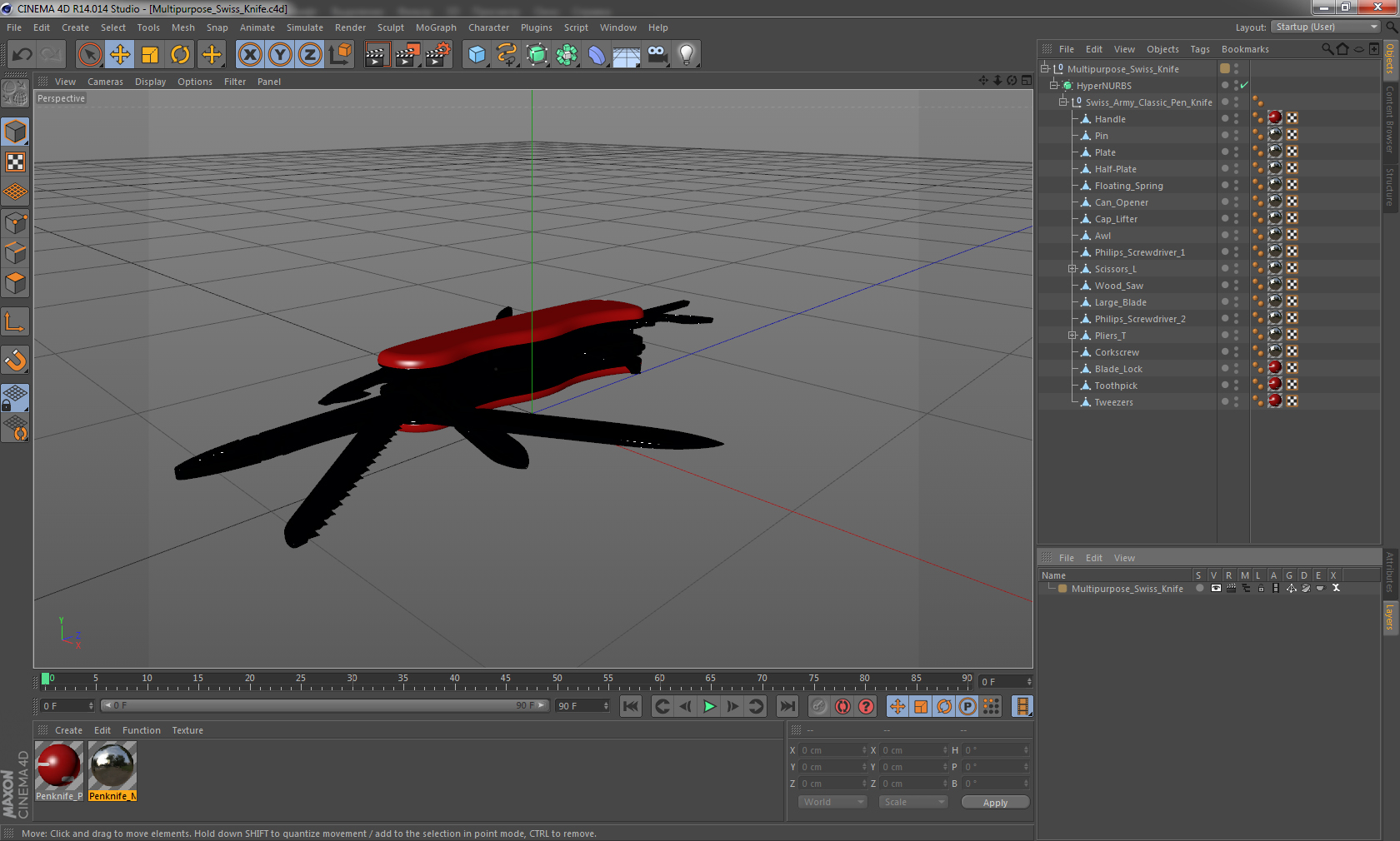 Multipurpose Swiss Knife 3D model