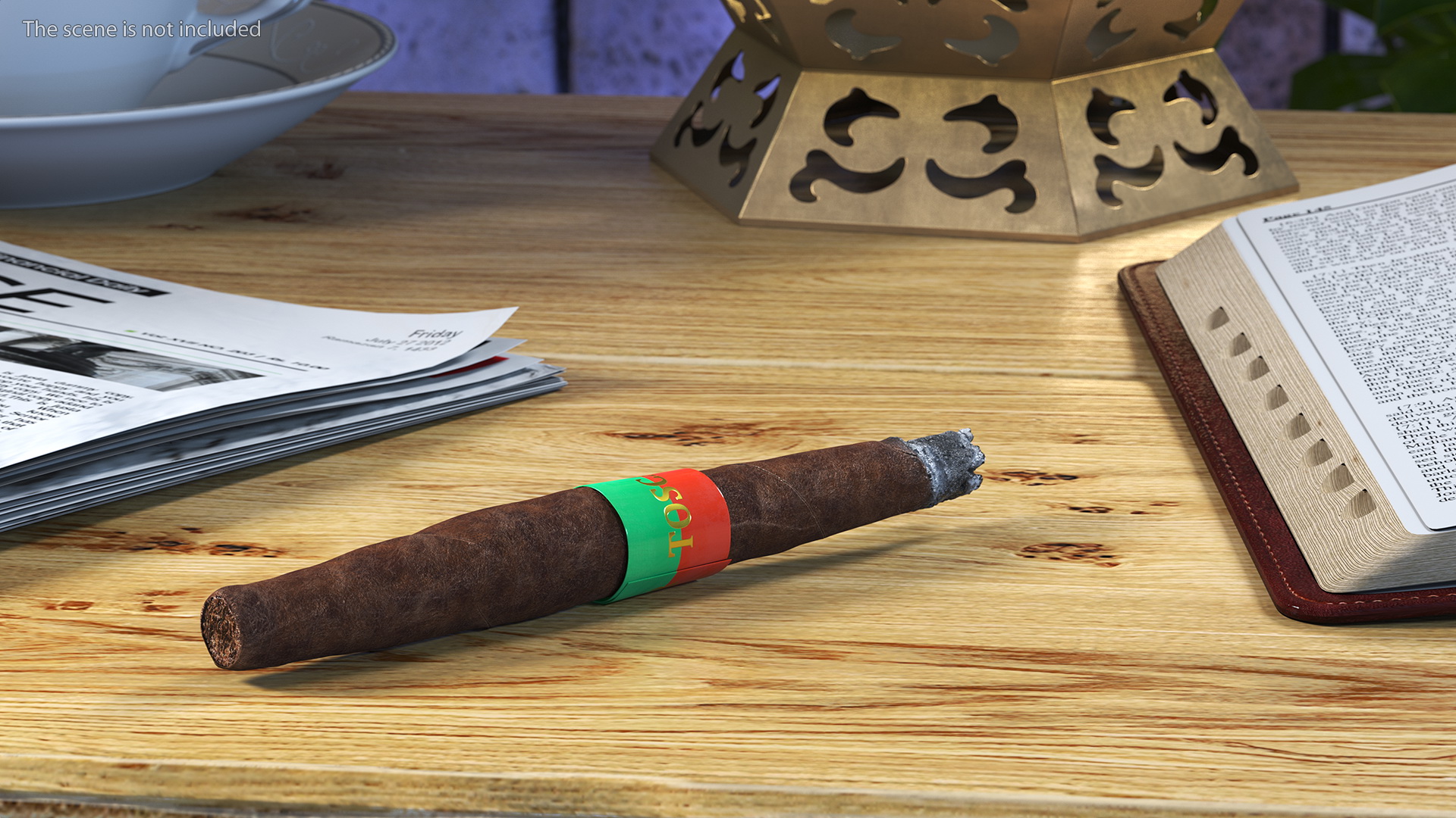 Smoldering Toscano Cigar 3D model