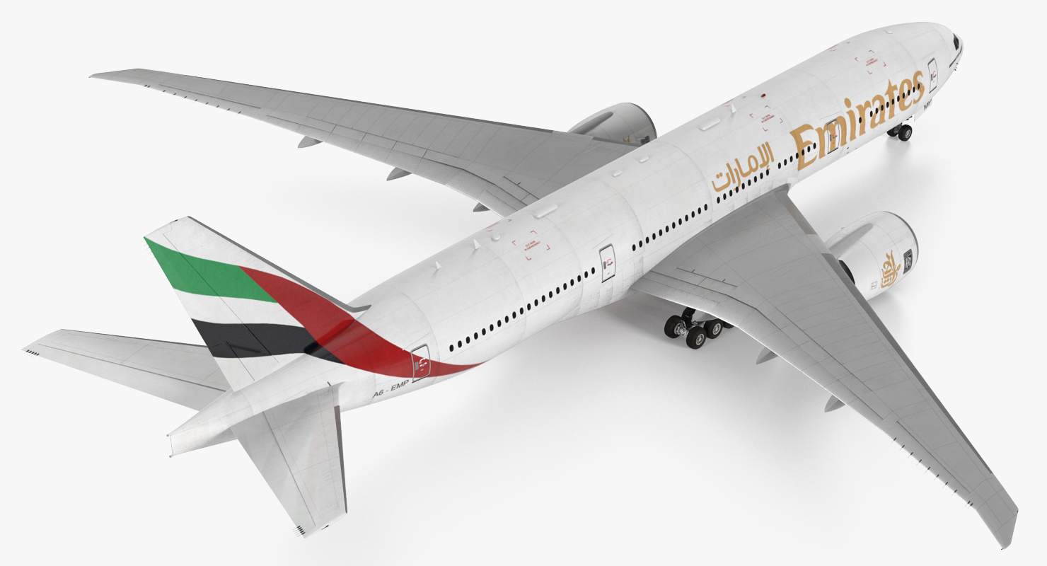 Boeing 777 200LR Emirates Airlines 3D model