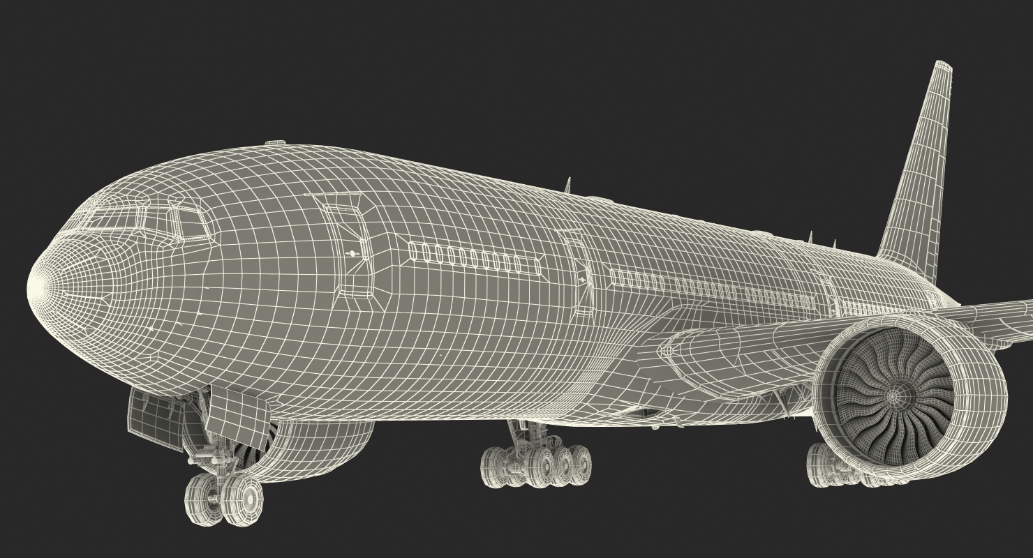 Boeing 777 200LR Emirates Airlines 3D model