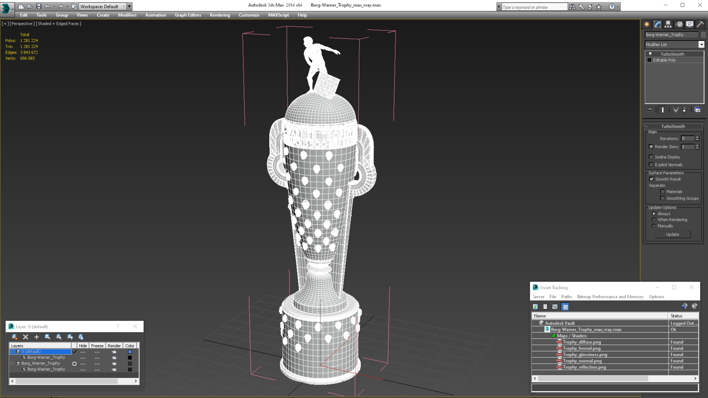 3D Borg-Warner Trophy model