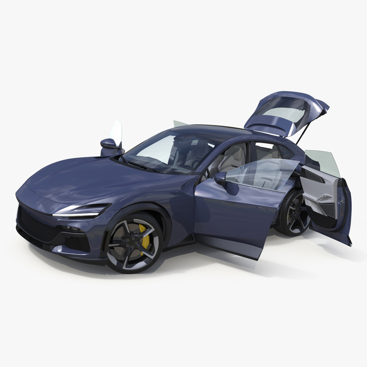 Extreme Sports Crossover Car Violet Rigged 3D