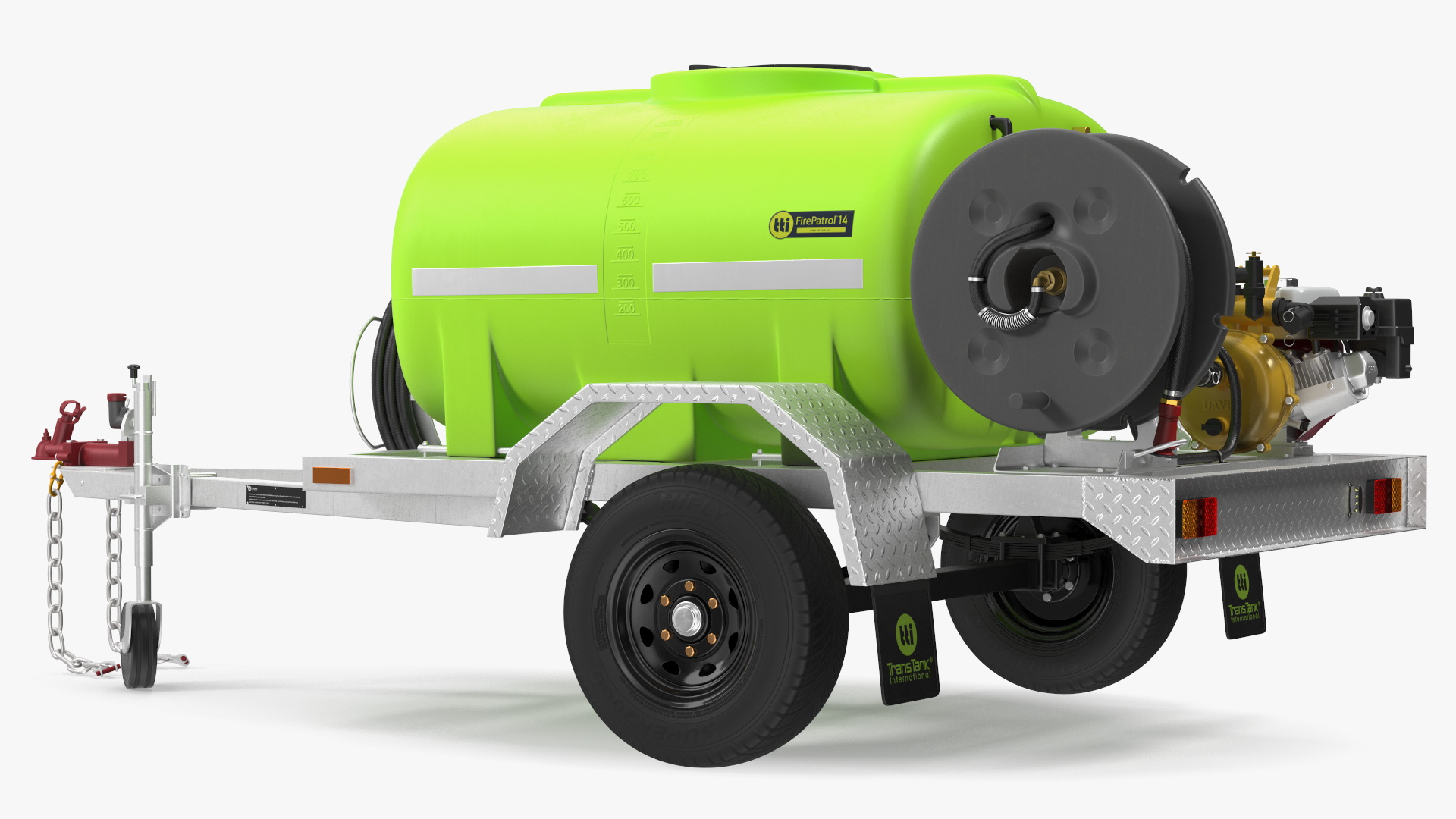 3D Fire Fighting Trailer Rigged model