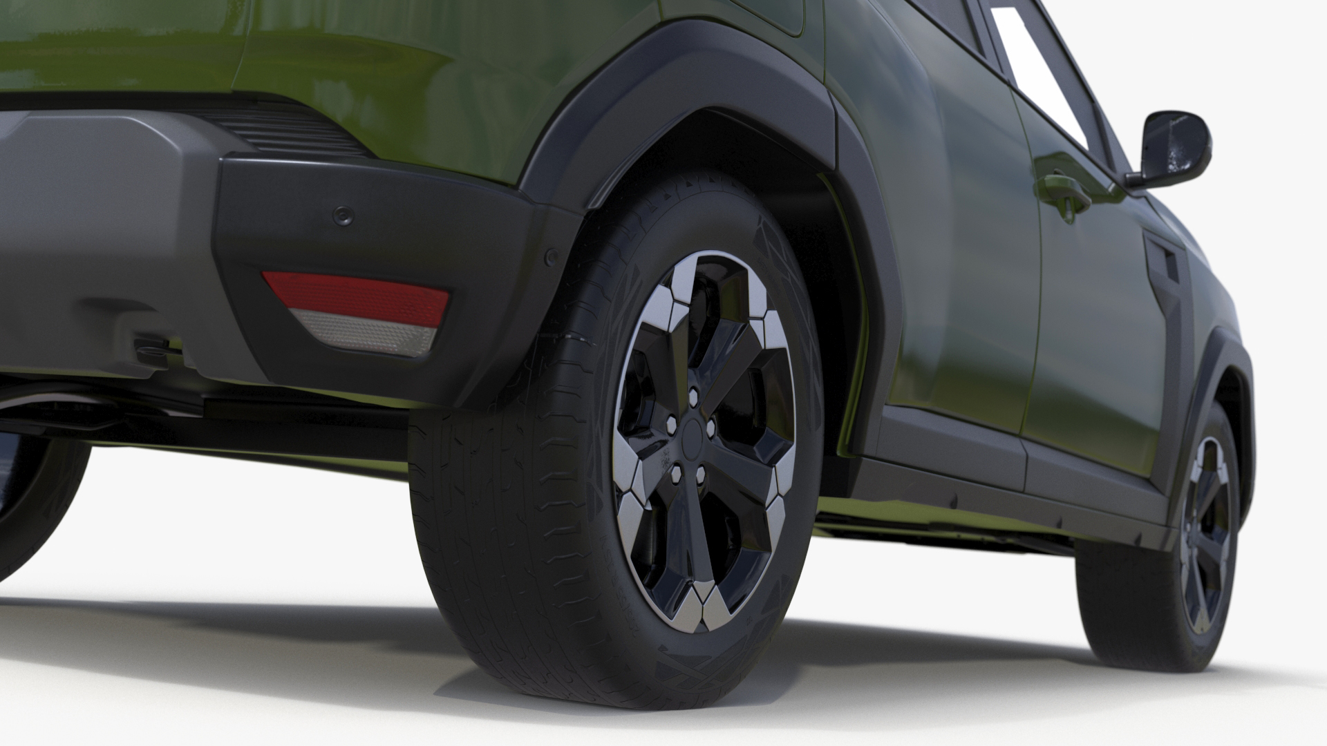 3D Modern Crossover SUV Green