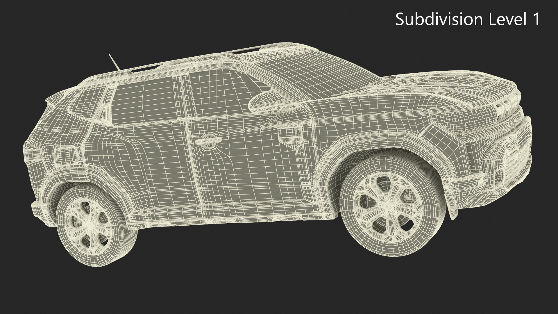 3D Modern Crossover SUV Green