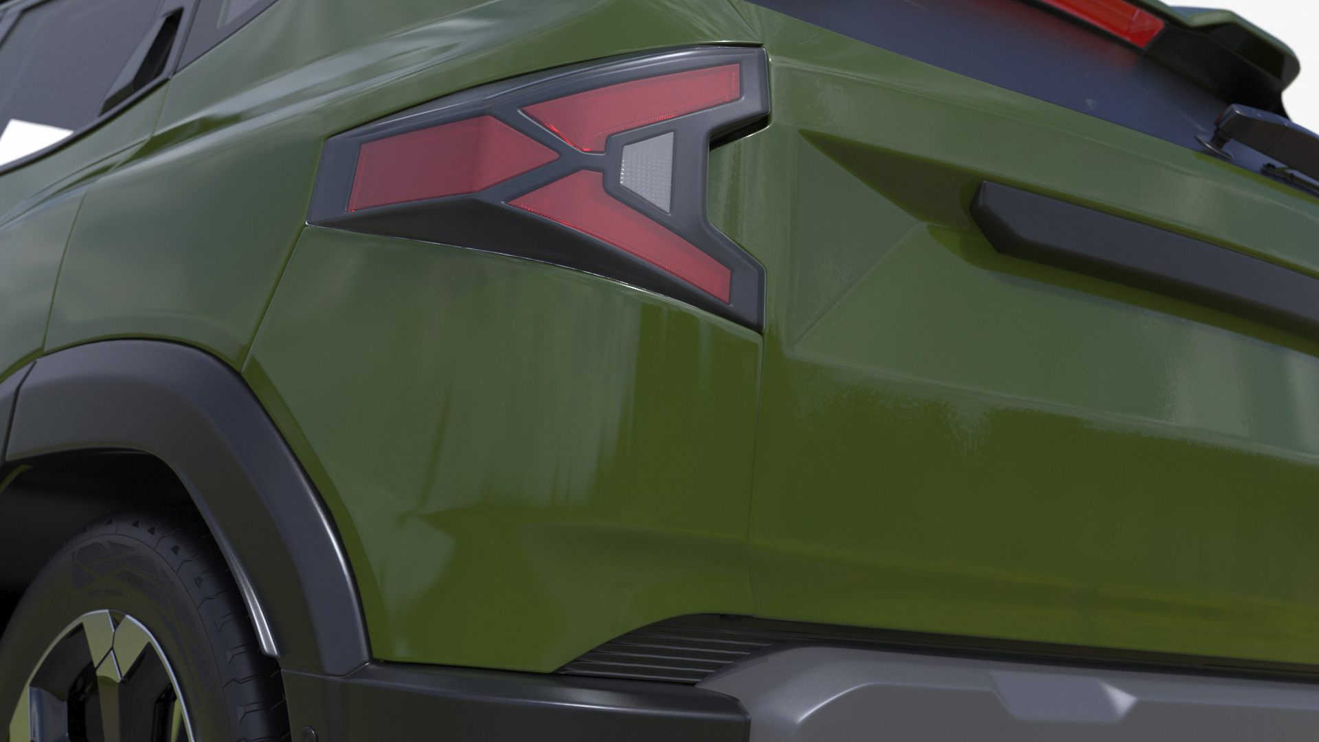 3D Modern Crossover SUV Green