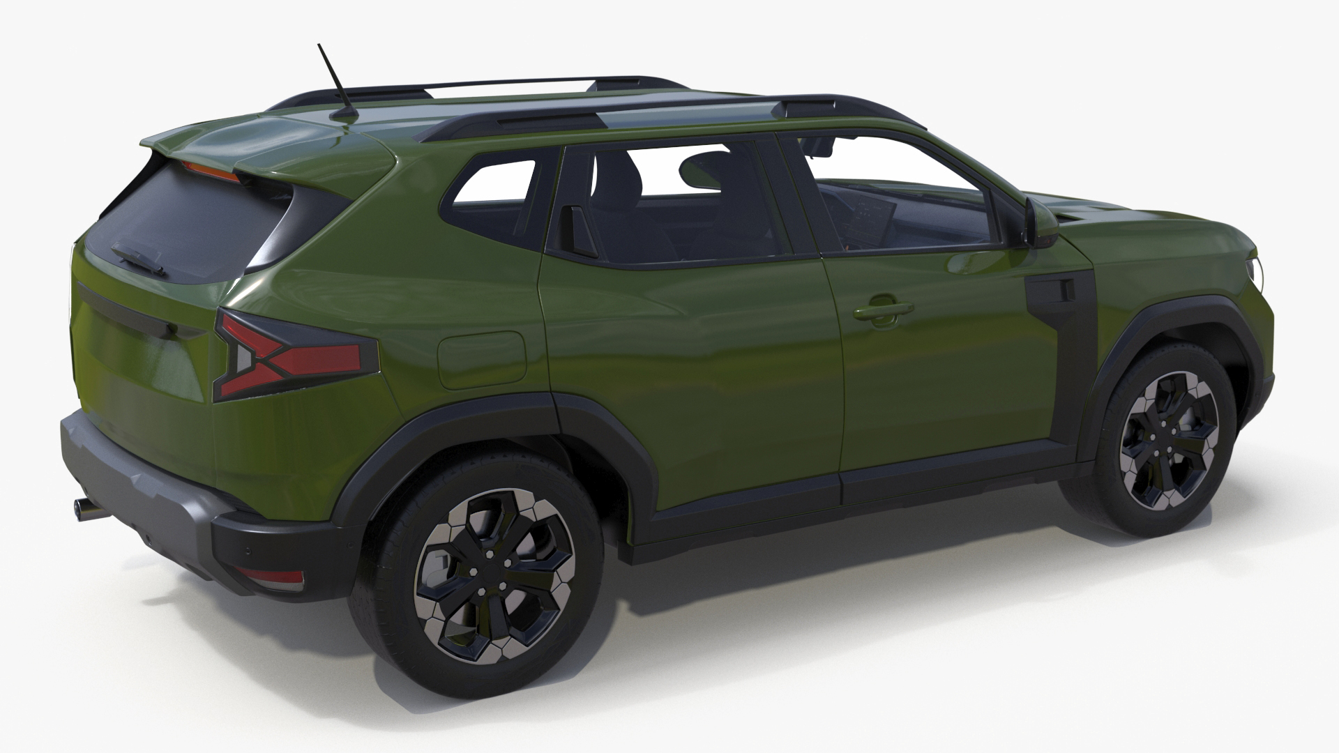 3D Modern Crossover SUV Green