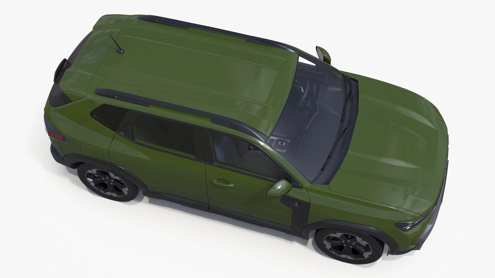 3D Modern Crossover SUV Green