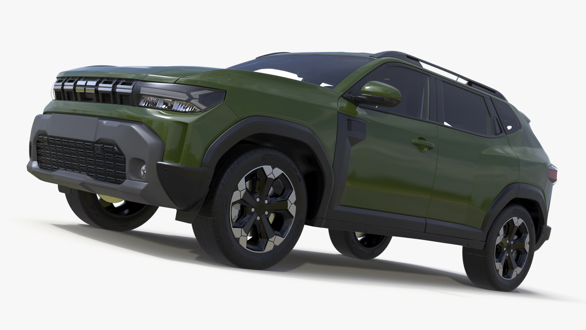 3D Modern Crossover SUV Green