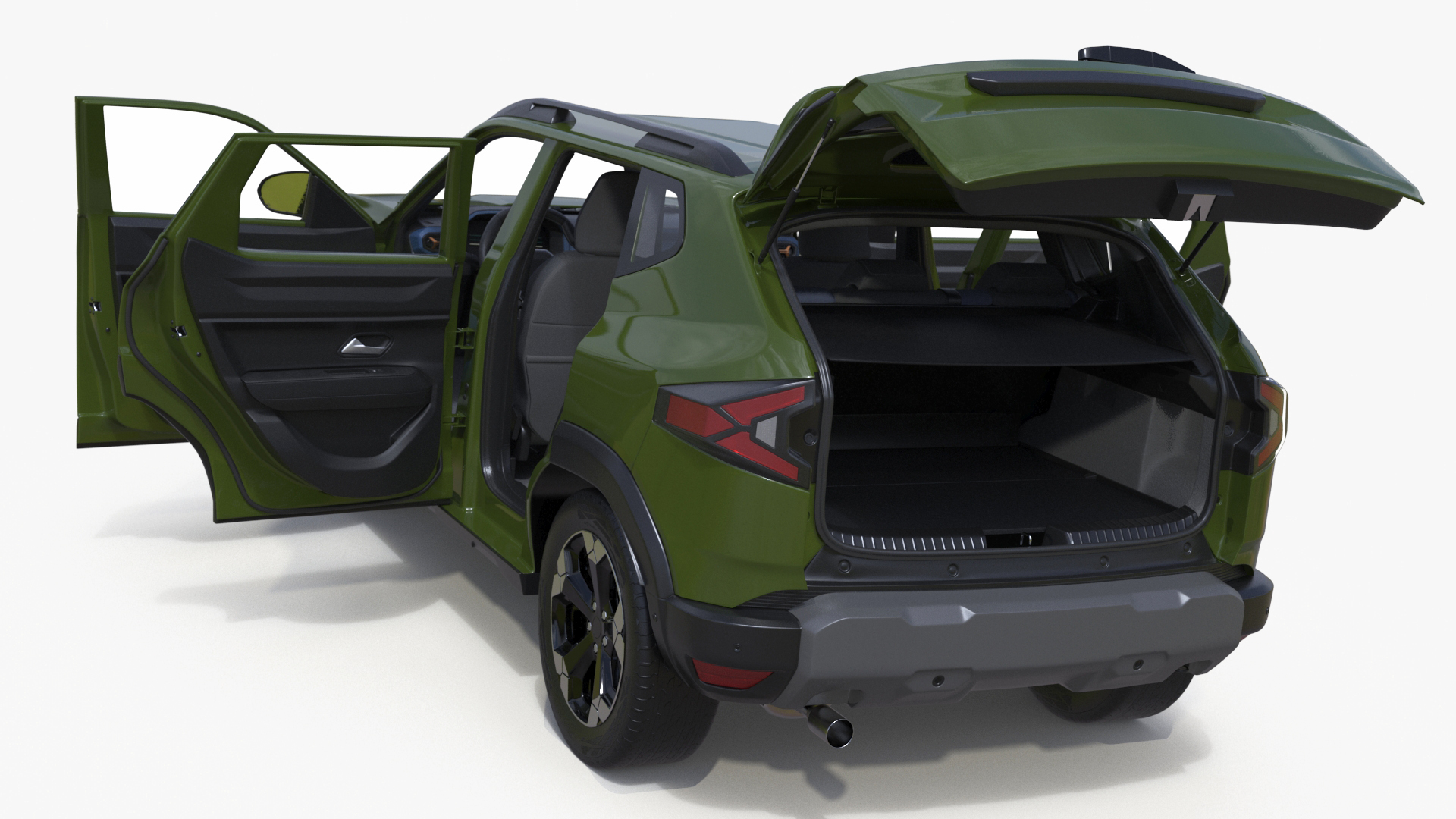 3D Modern Crossover SUV Green