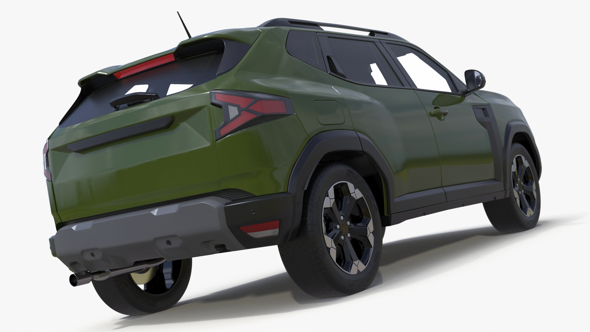 3D Modern Crossover SUV Green