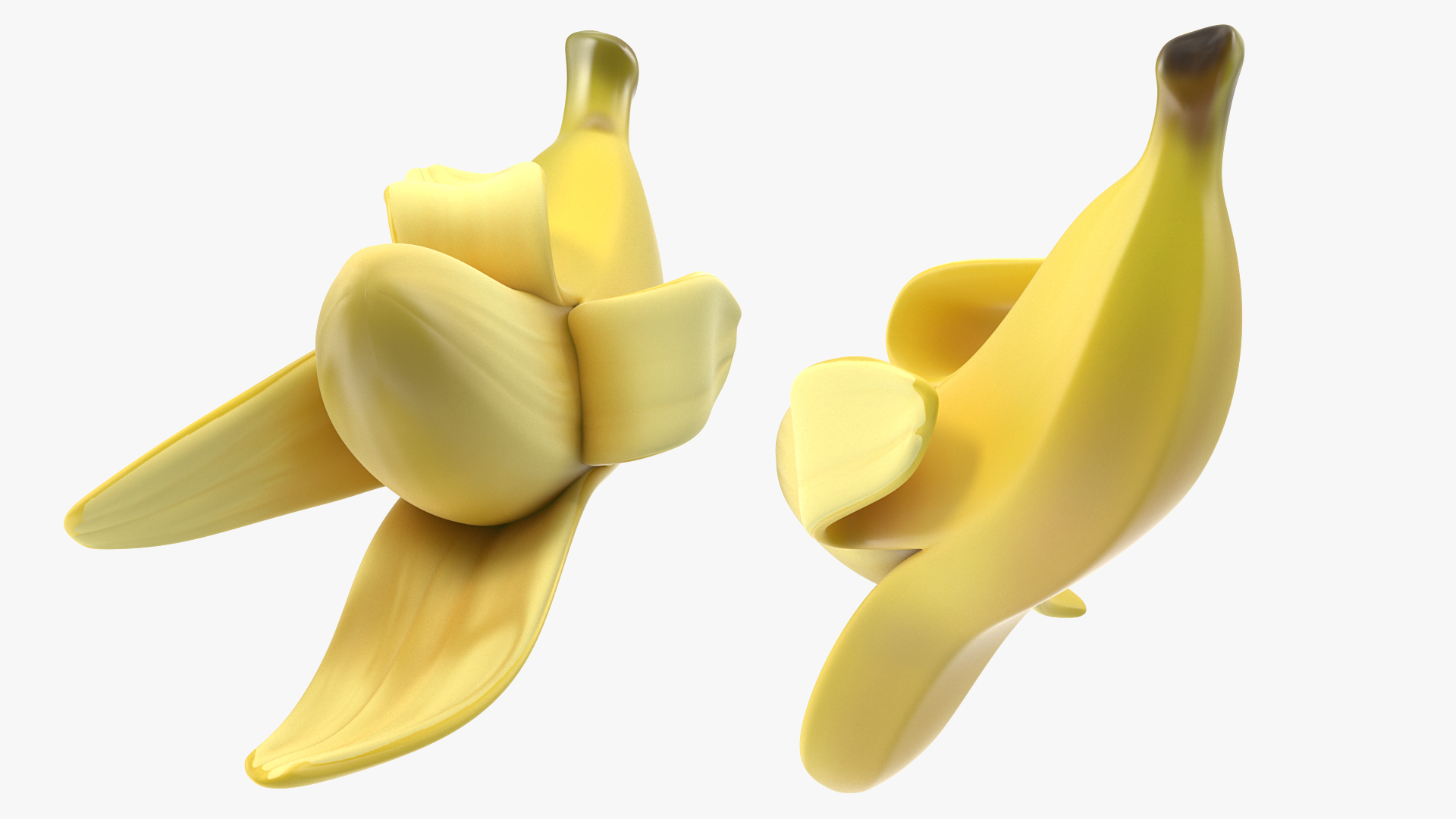 Fresh Peeled Banana 3D model